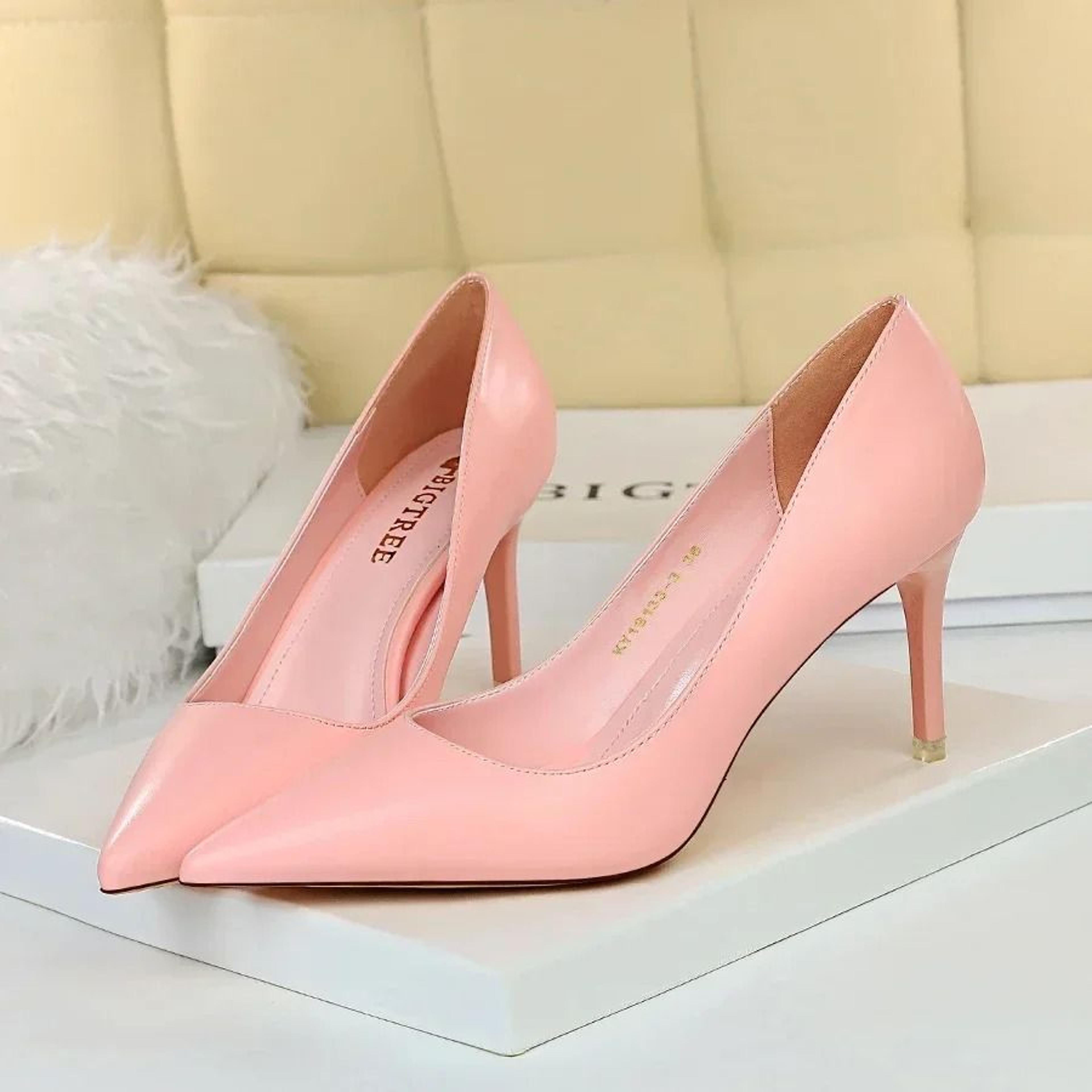 Elegant Pointed Toe Colorful Stiletto Pumps 18
