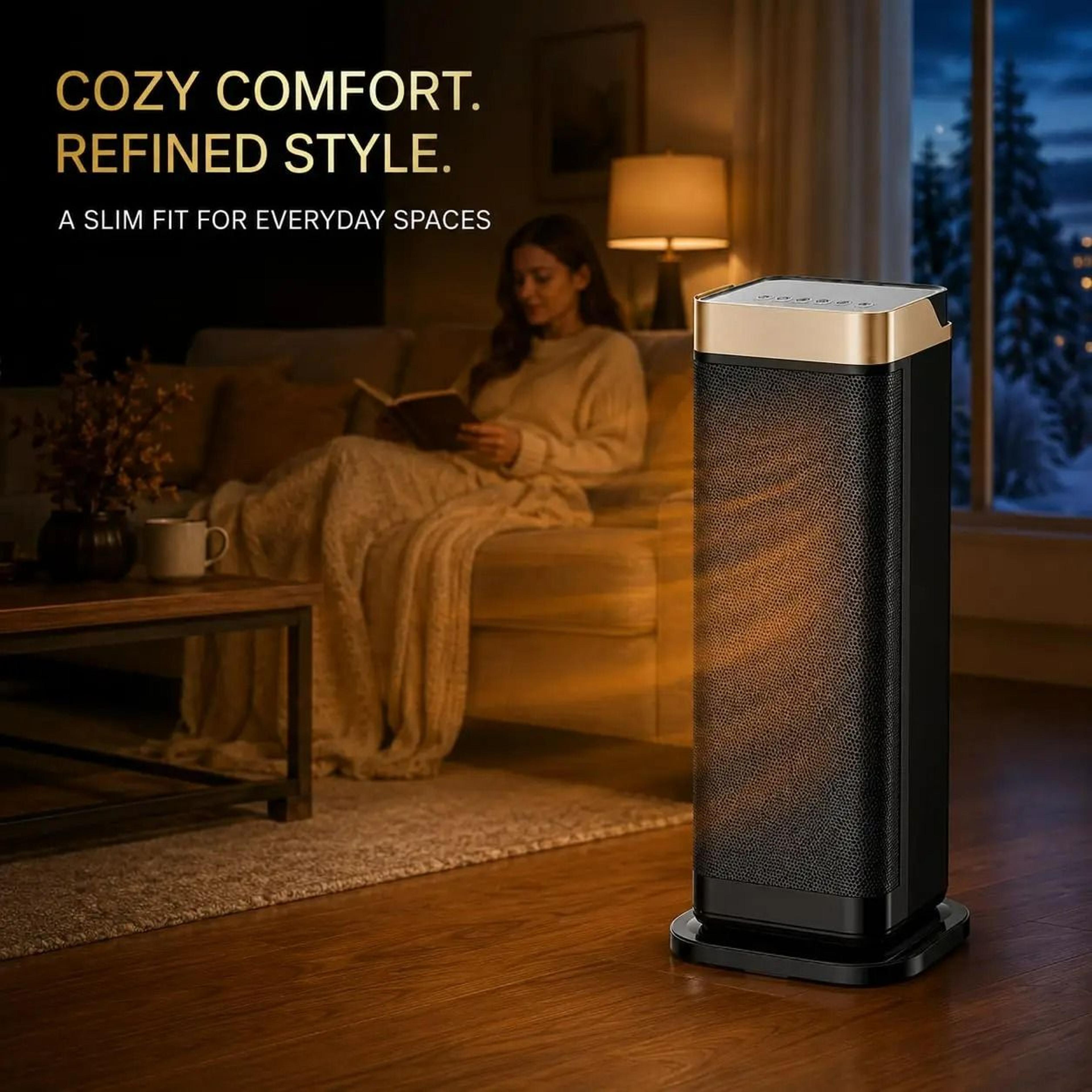 Quiet Ceramic Space Heater With Fast Oscillation And Safety Protection 3