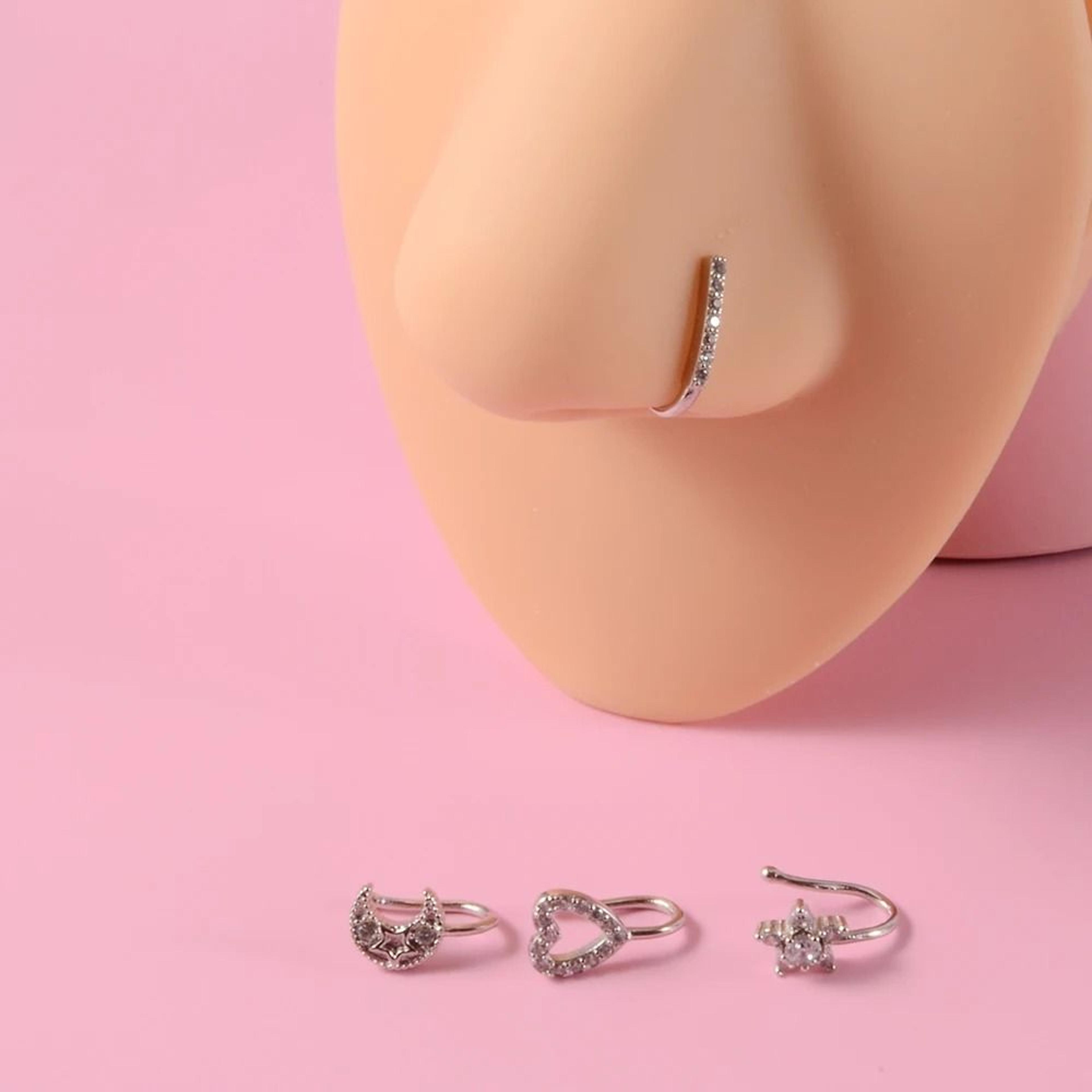 ClipOn 316L Surgical Steel Faux Septum And Nose Ring Hoop 4