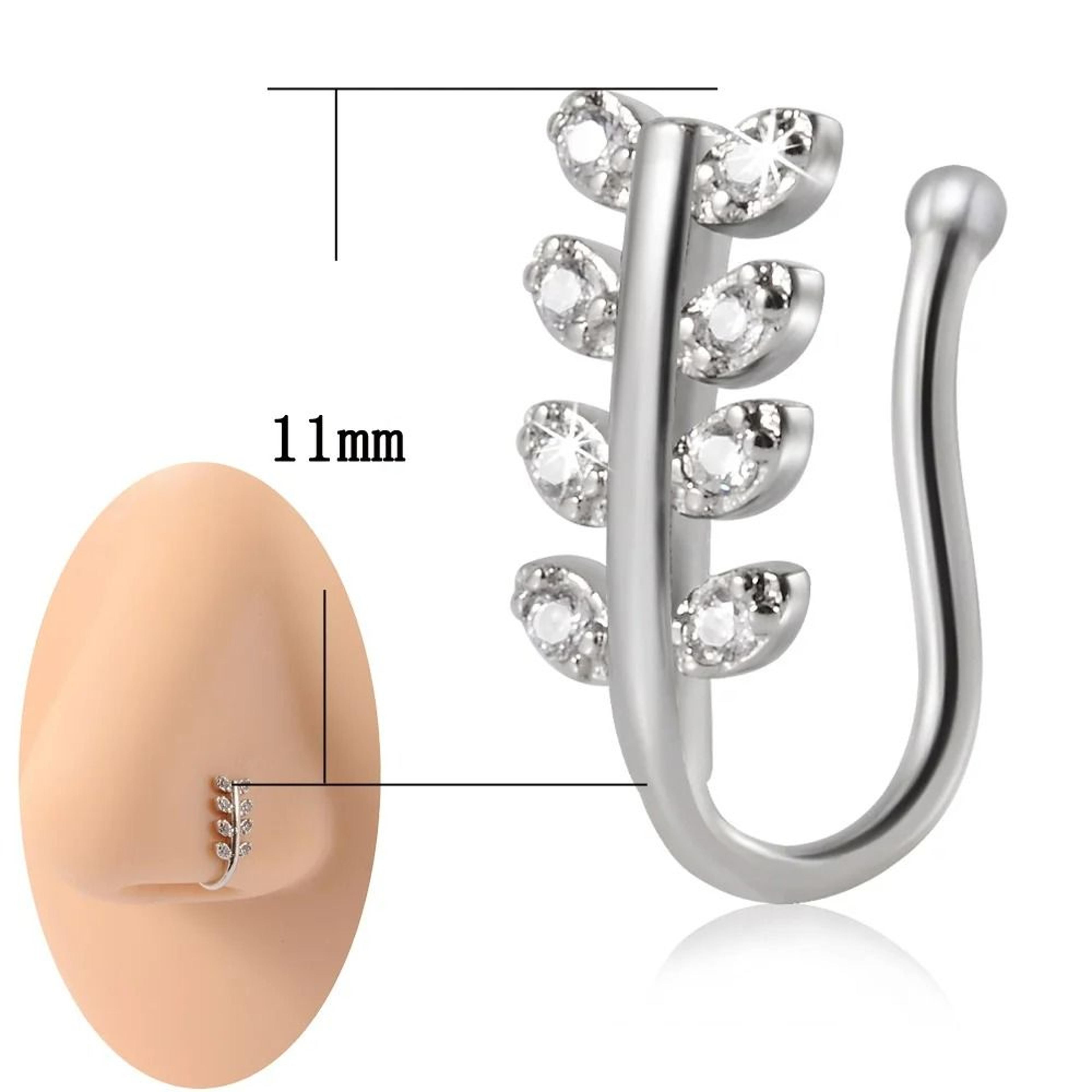 ClipOn 316L Surgical Steel Faux Septum And Nose Ring Hoop 17