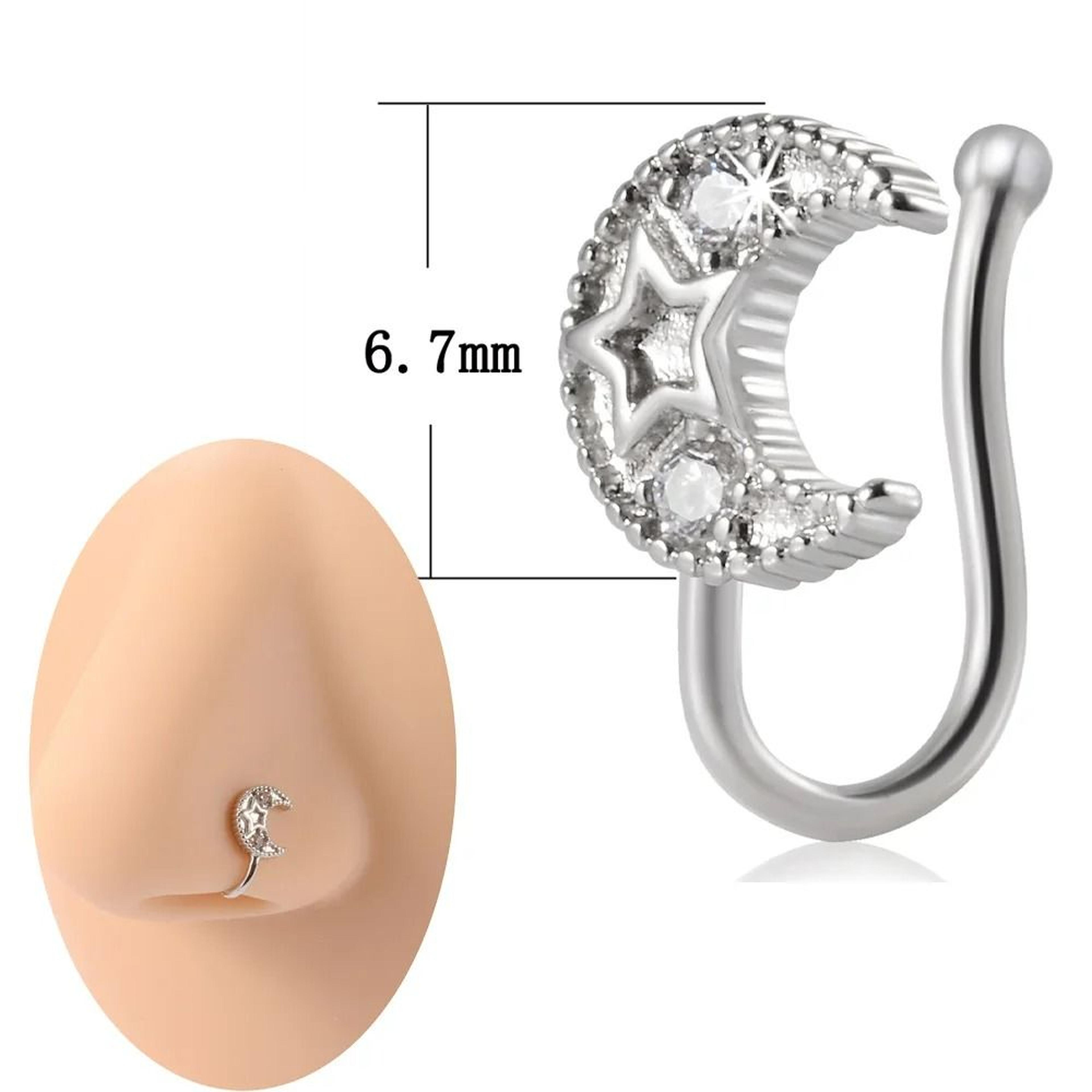 ClipOn 316L Surgical Steel Faux Septum And Nose Ring Hoop 11