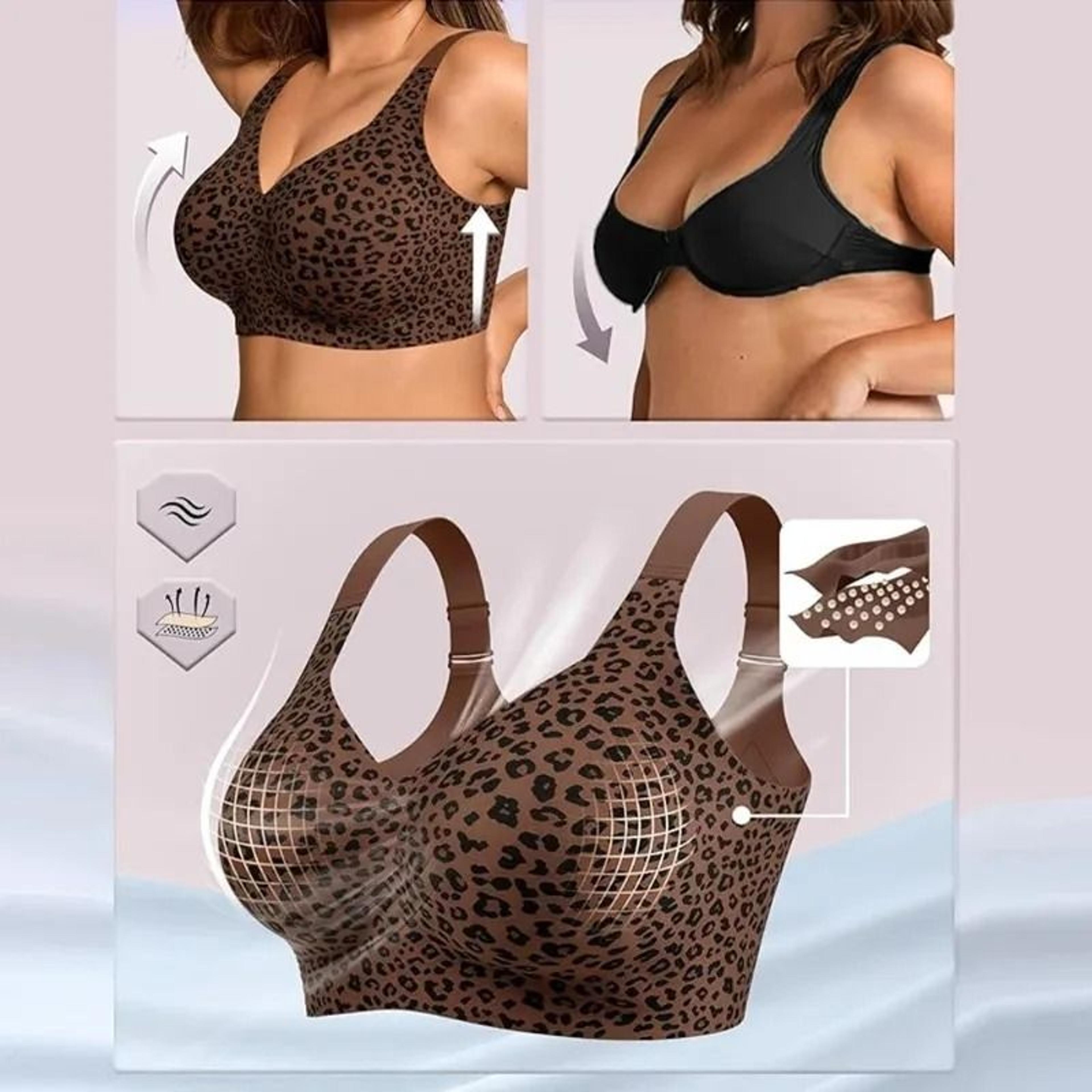 Seamless Leopard Jelly Strip PushUp WireFree Bra 4