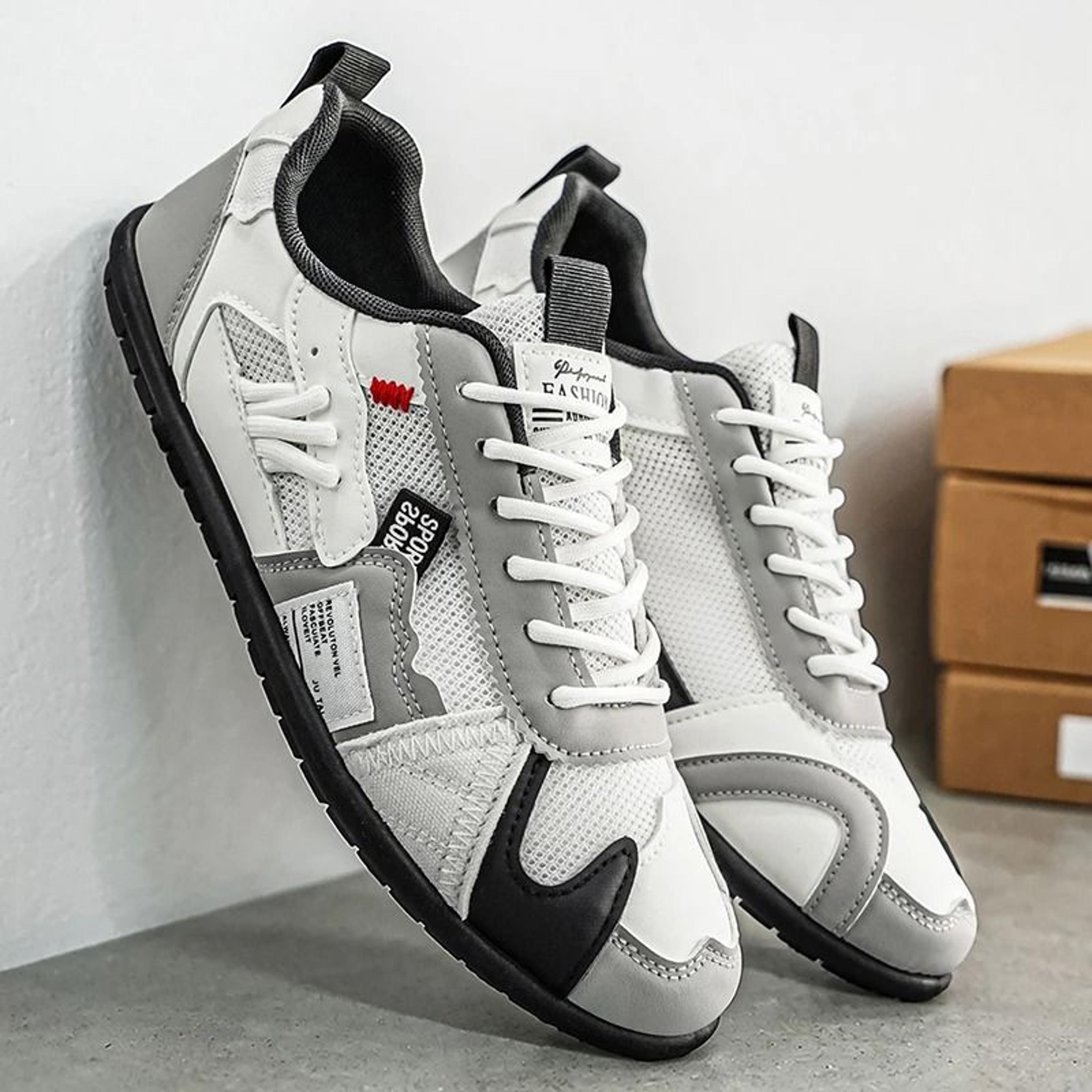 Mens Retro Lightweight ColorBlocked Breathable Mesh Casual Sneakers 7