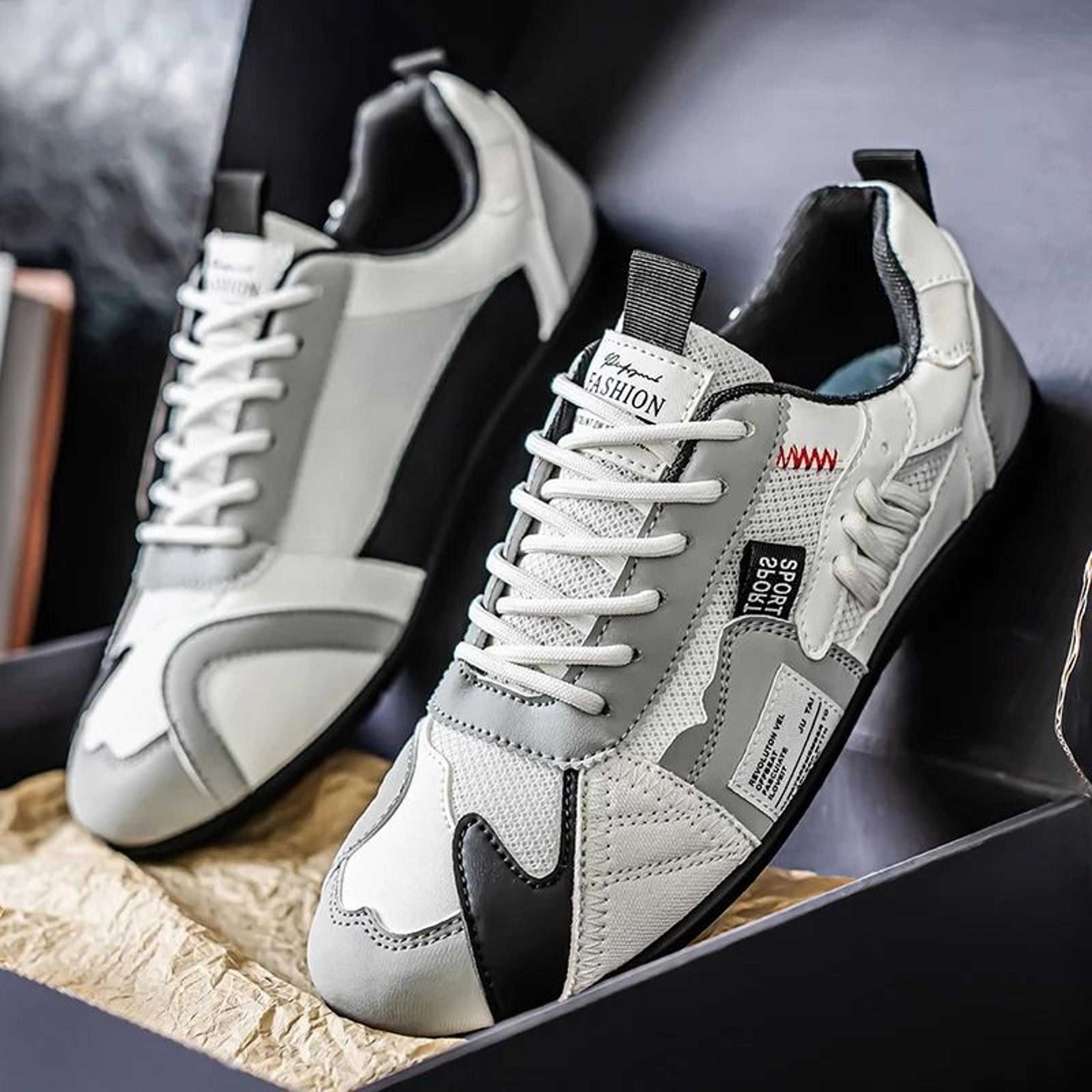 Mens Retro Lightweight ColorBlocked Breathable Mesh Casual Sneakers 4