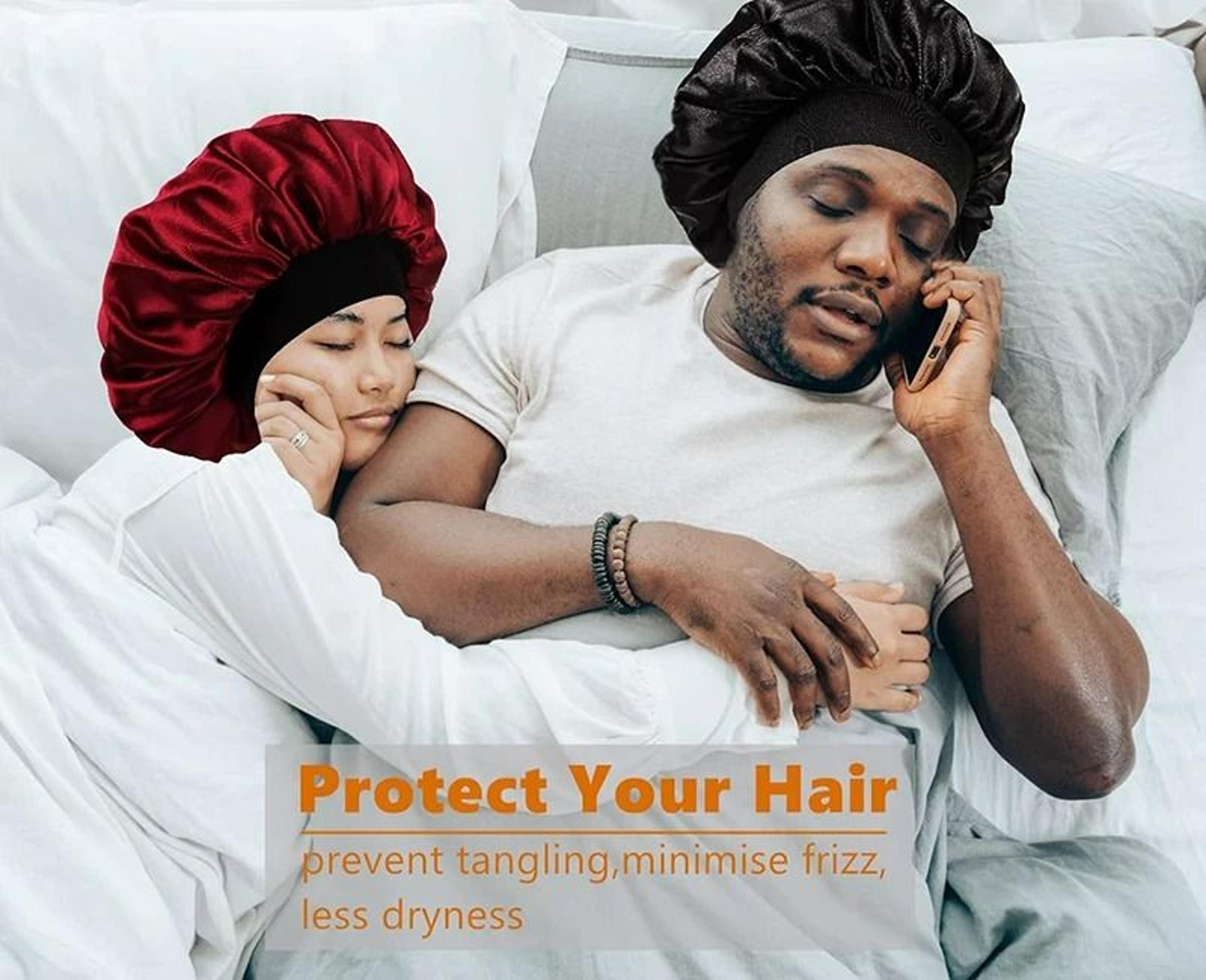 Premium Silky Durag And Wave Cap 3Piece Headwear Set 5