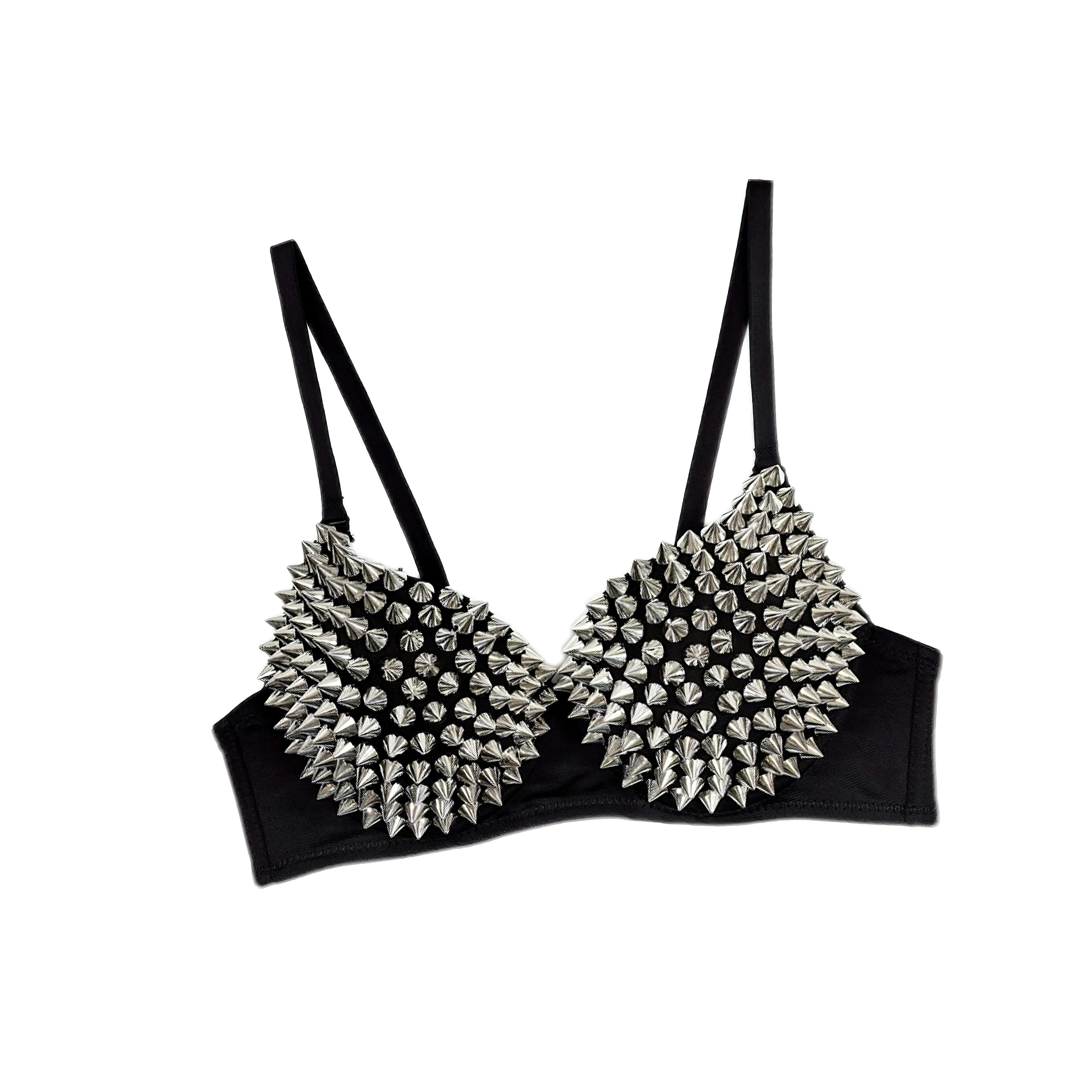 Glamorous Metallic Sequin DeepV Wireless Bralette Top 5