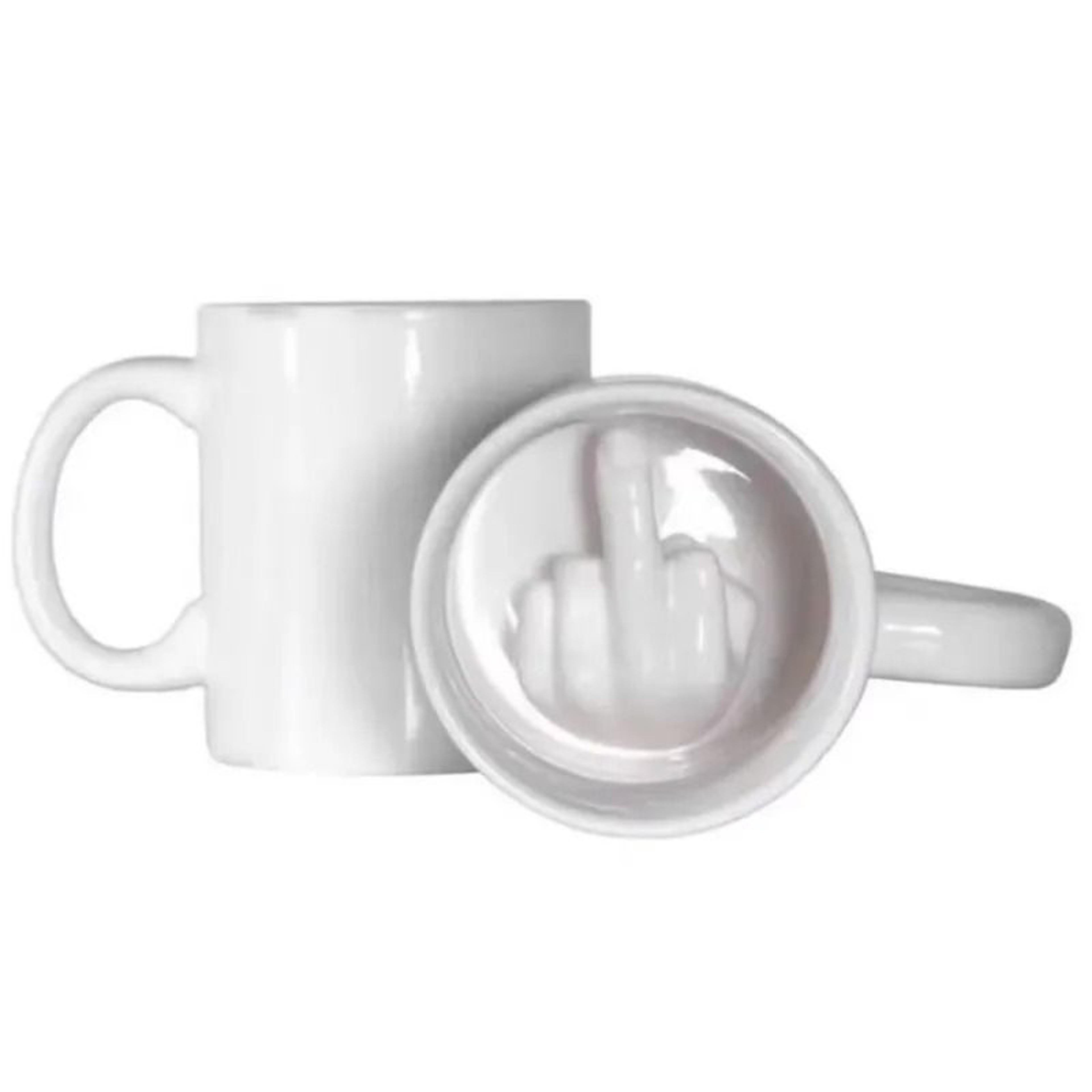 Creative Middle Finger Ceramic Mug  Novelty Funny Gag Coffee Cup 3