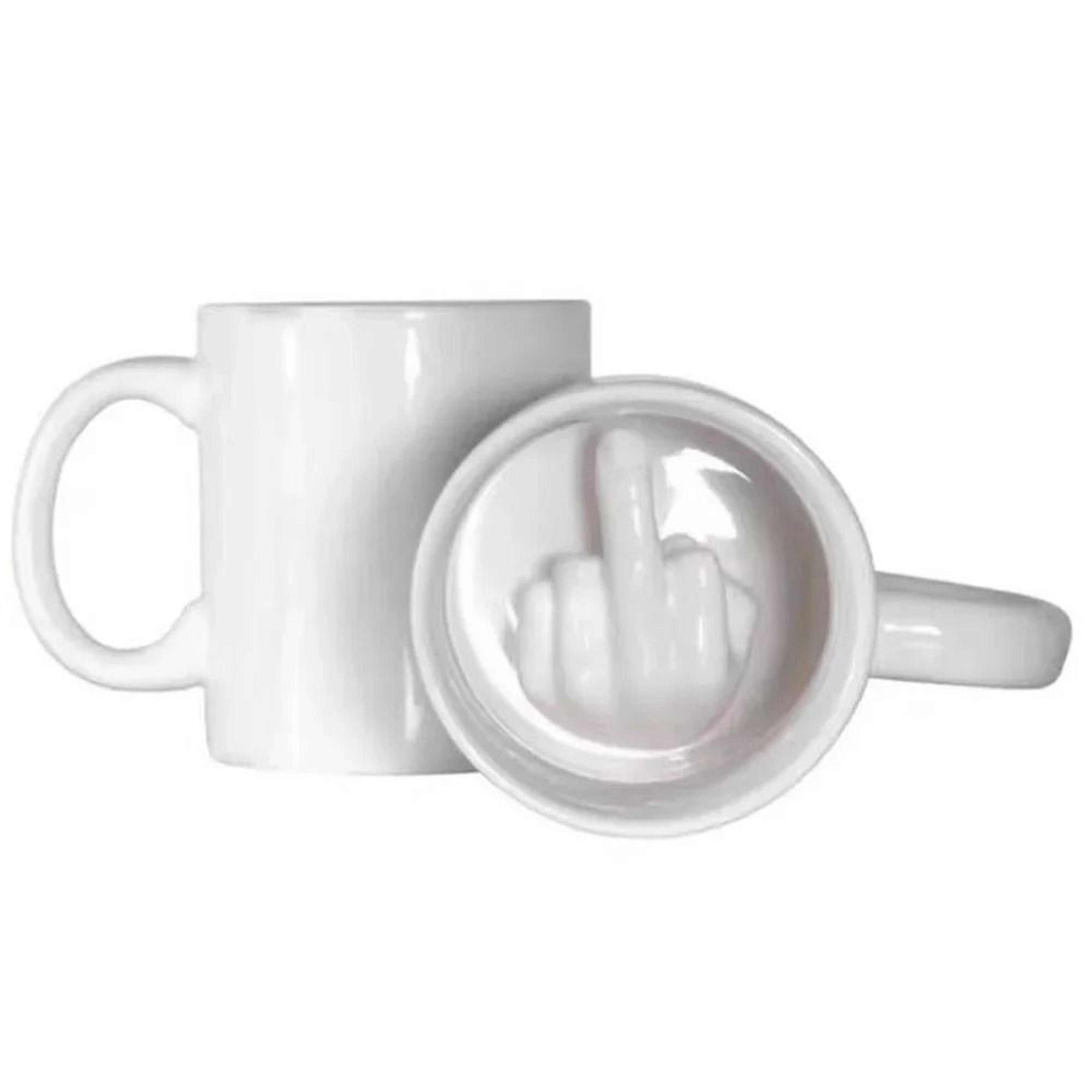 Creative Middle Finger Ceramic Mug  Novelty Funny Gag Coffee Cup 6