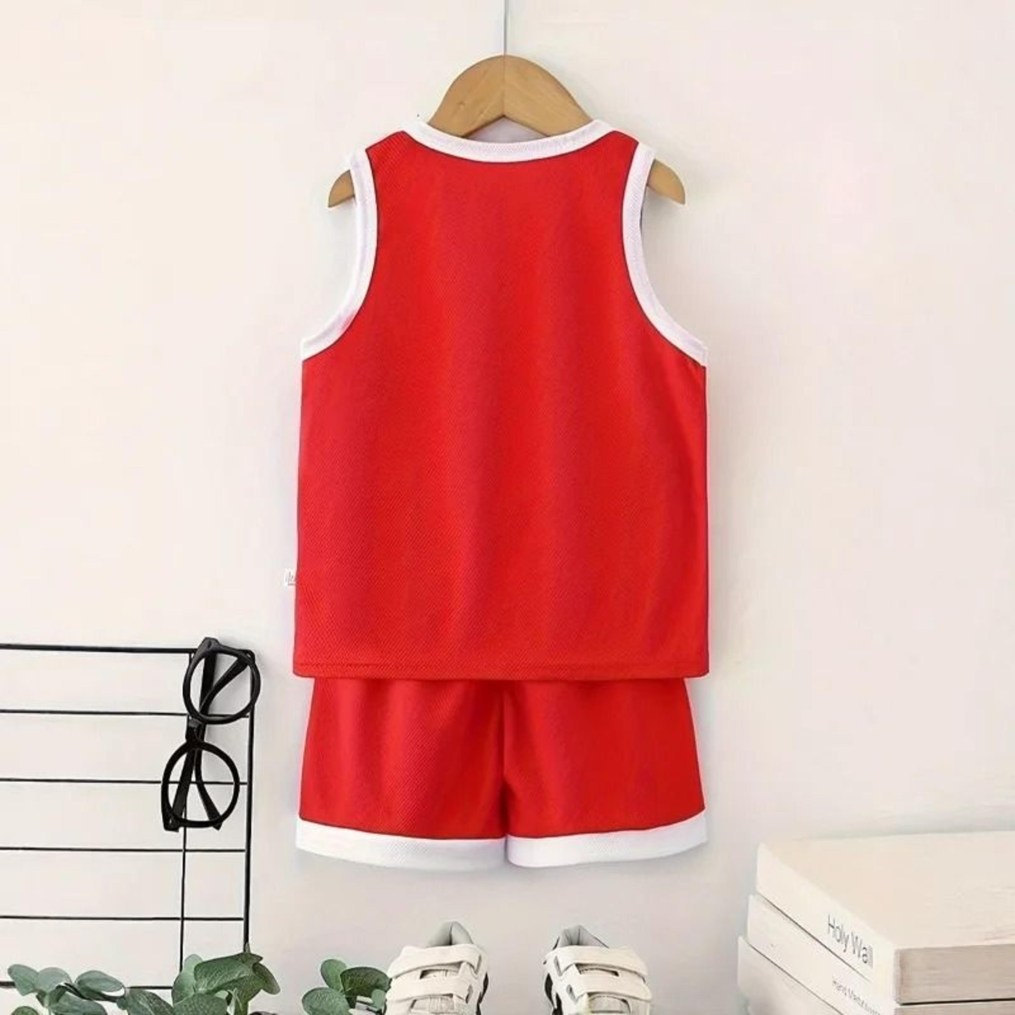 Boys Breathable Cartoon Sleeveless Vest  Shorts 2Piece Set 5