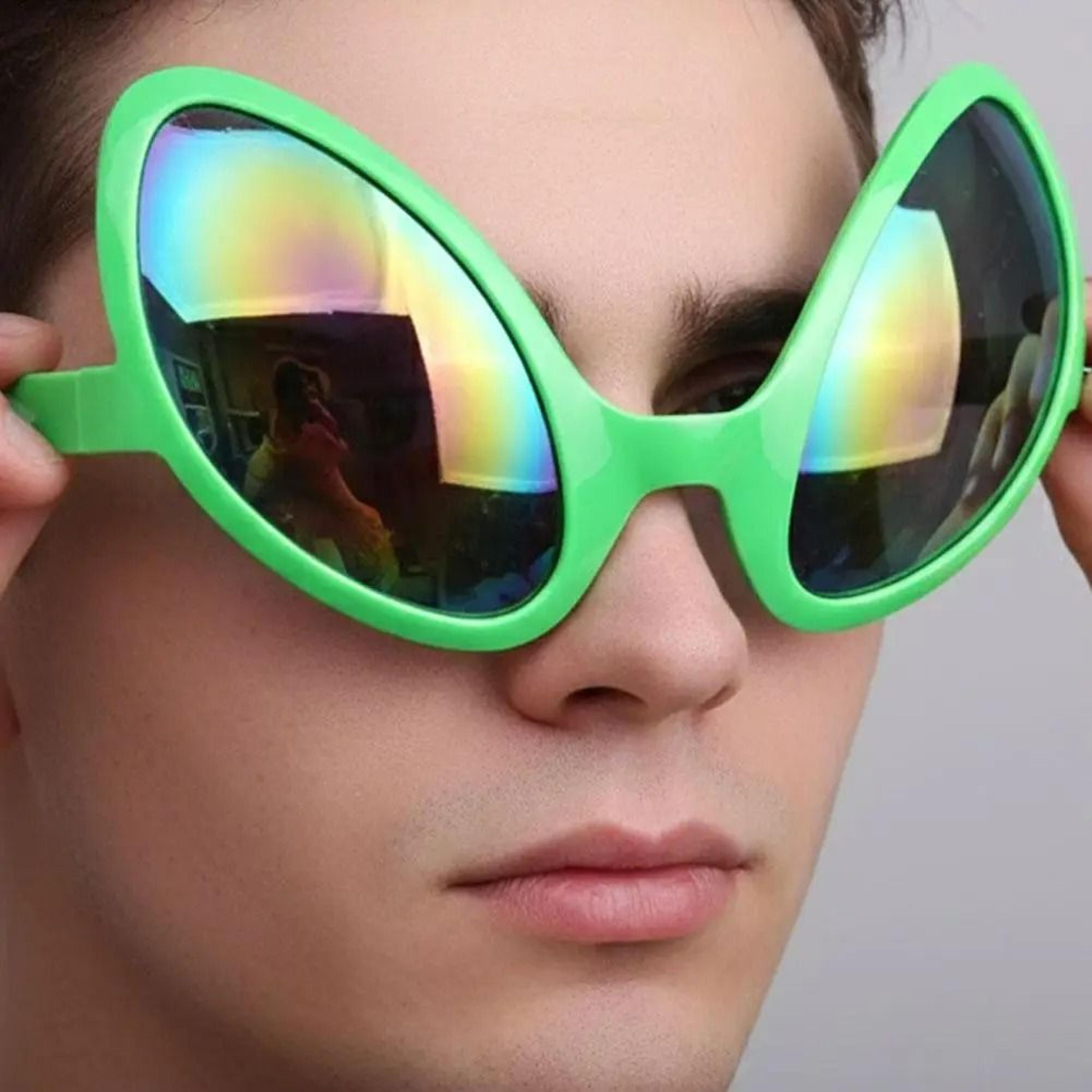 Green Alien Costume Party Sunglasses 3