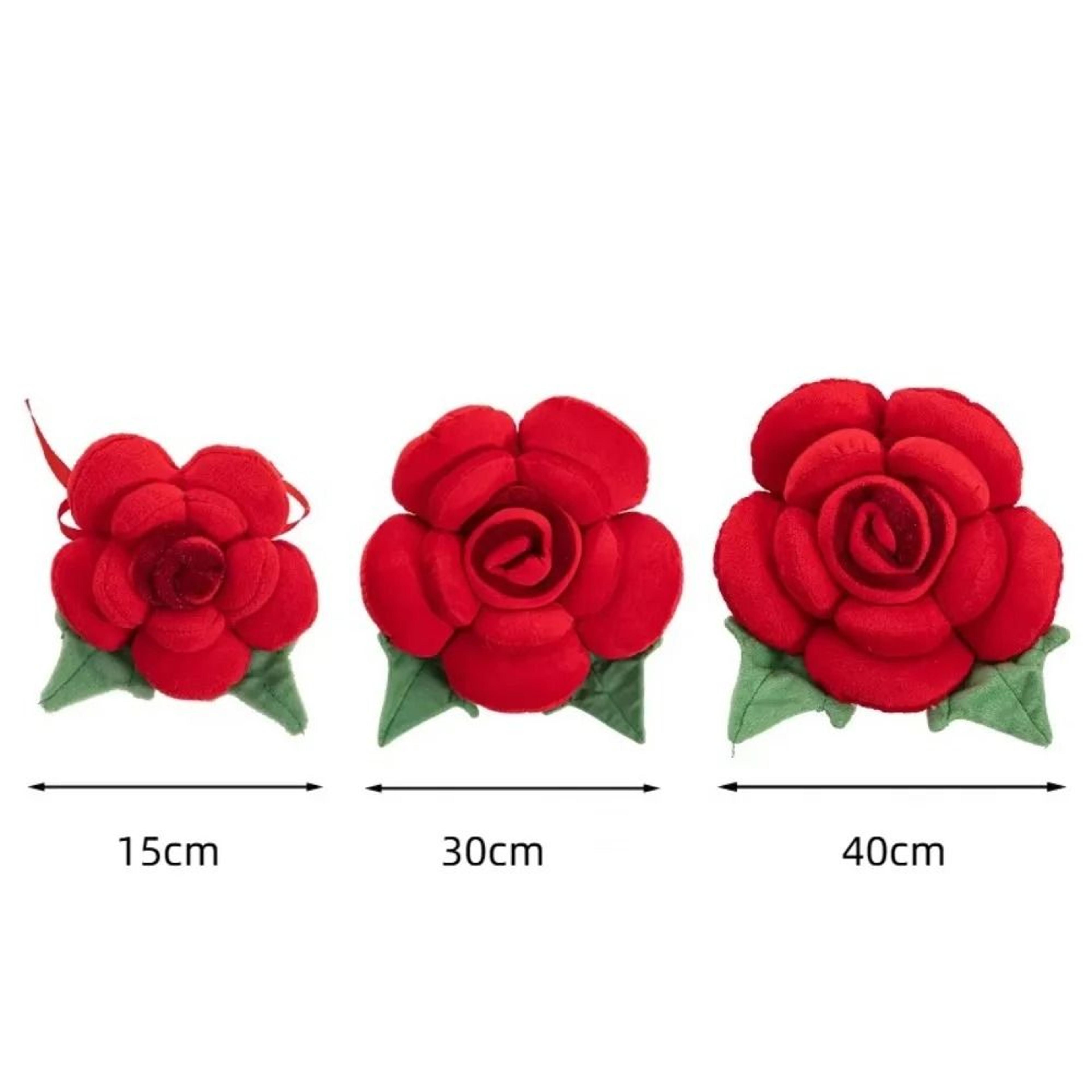 Rose Shaped Flower Plush Cushion Pillow 3