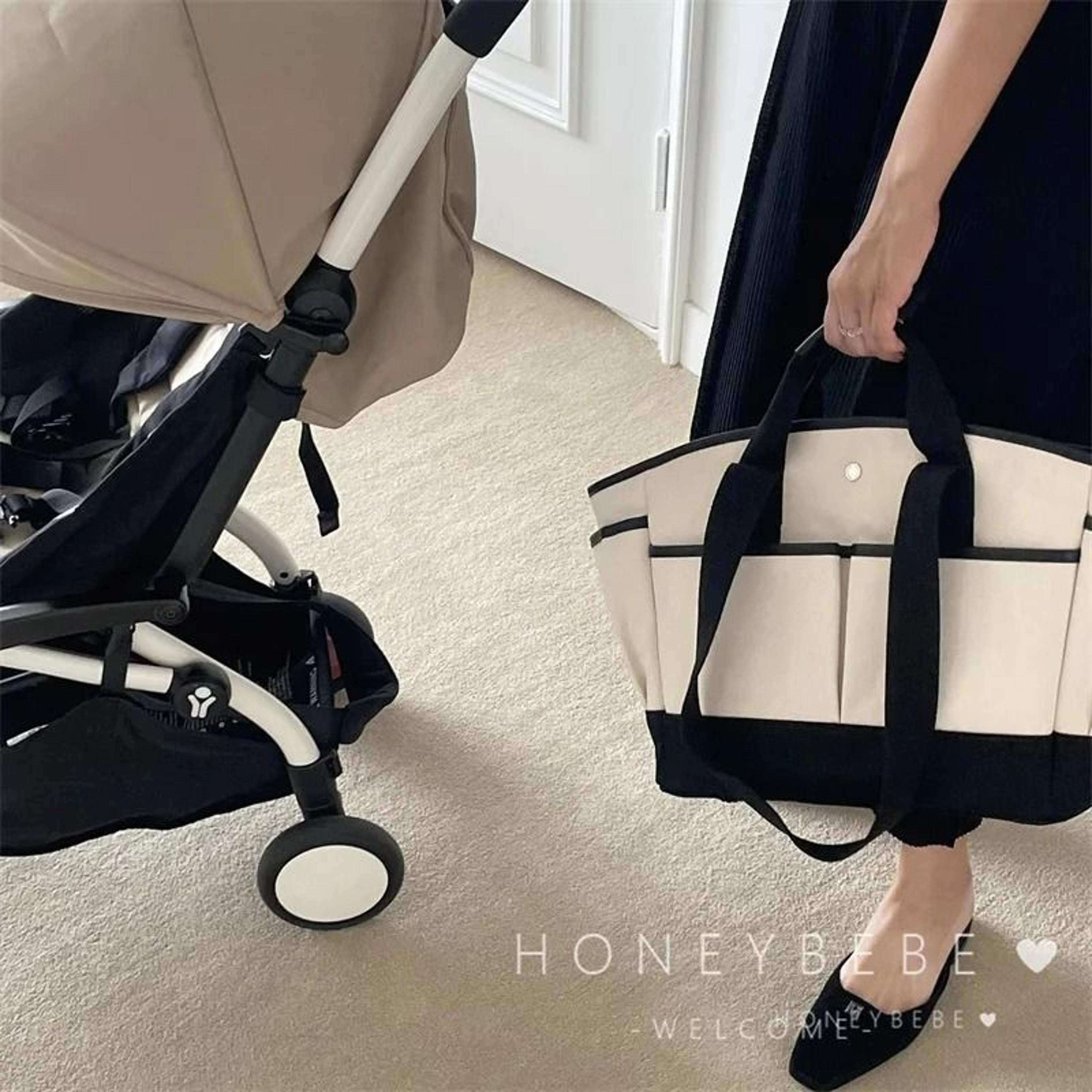 Large Capacity Canvas Diaper Bag  Maternity Crossbody 4