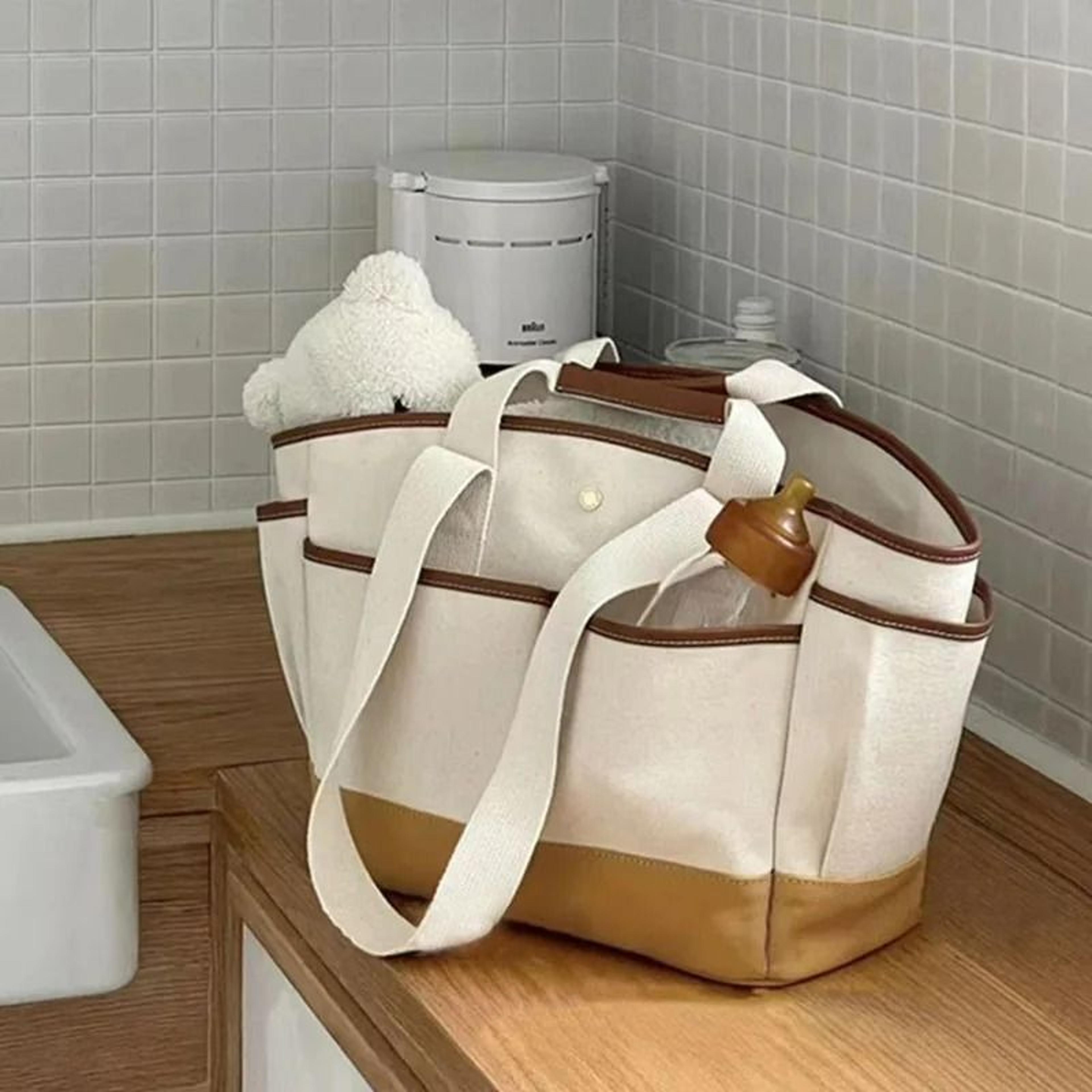 Large Capacity Canvas Diaper Bag  Maternity Crossbody 6