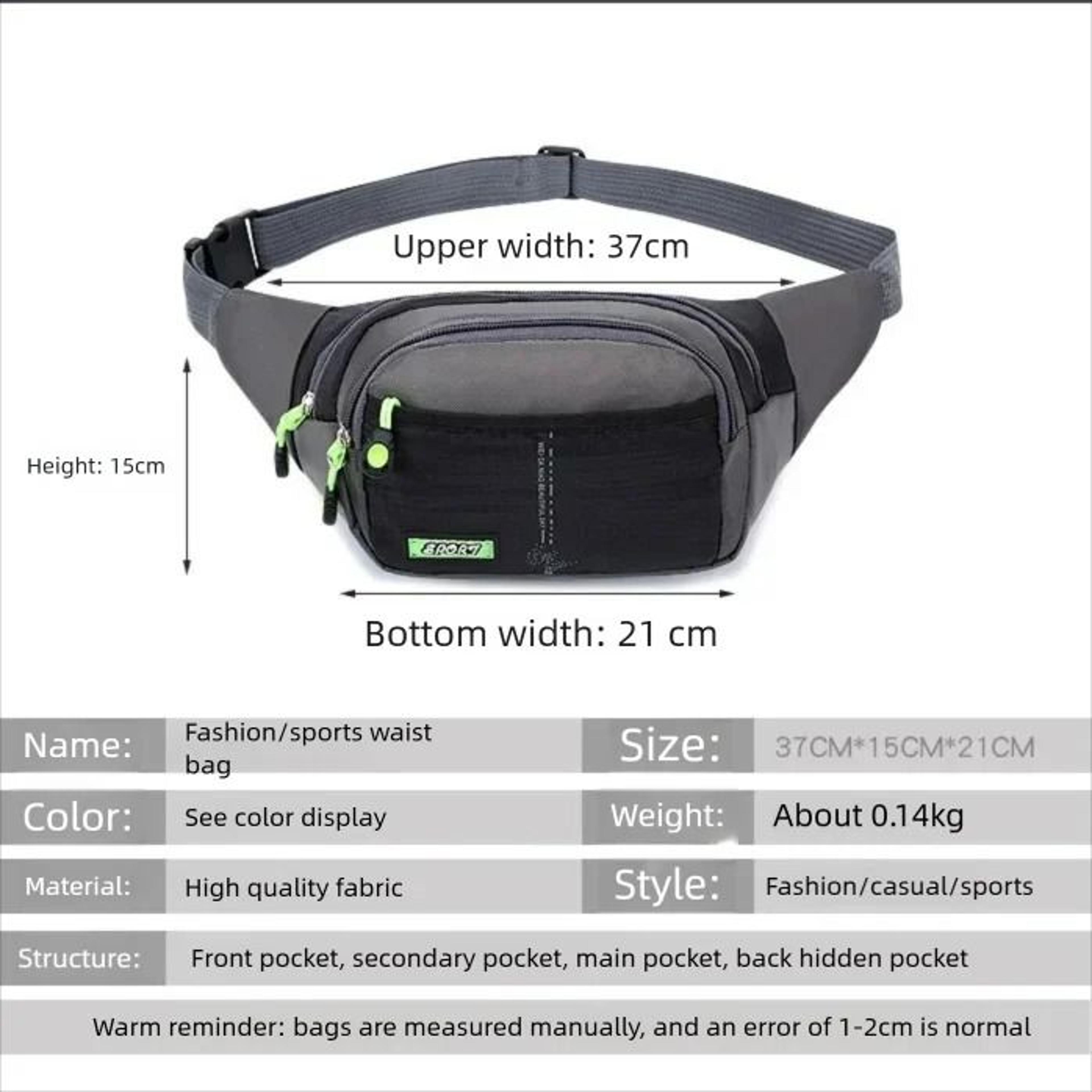 Multifunctional Waterproof Contrast Color Fanny Pack  Crossbody Chest Bag 5