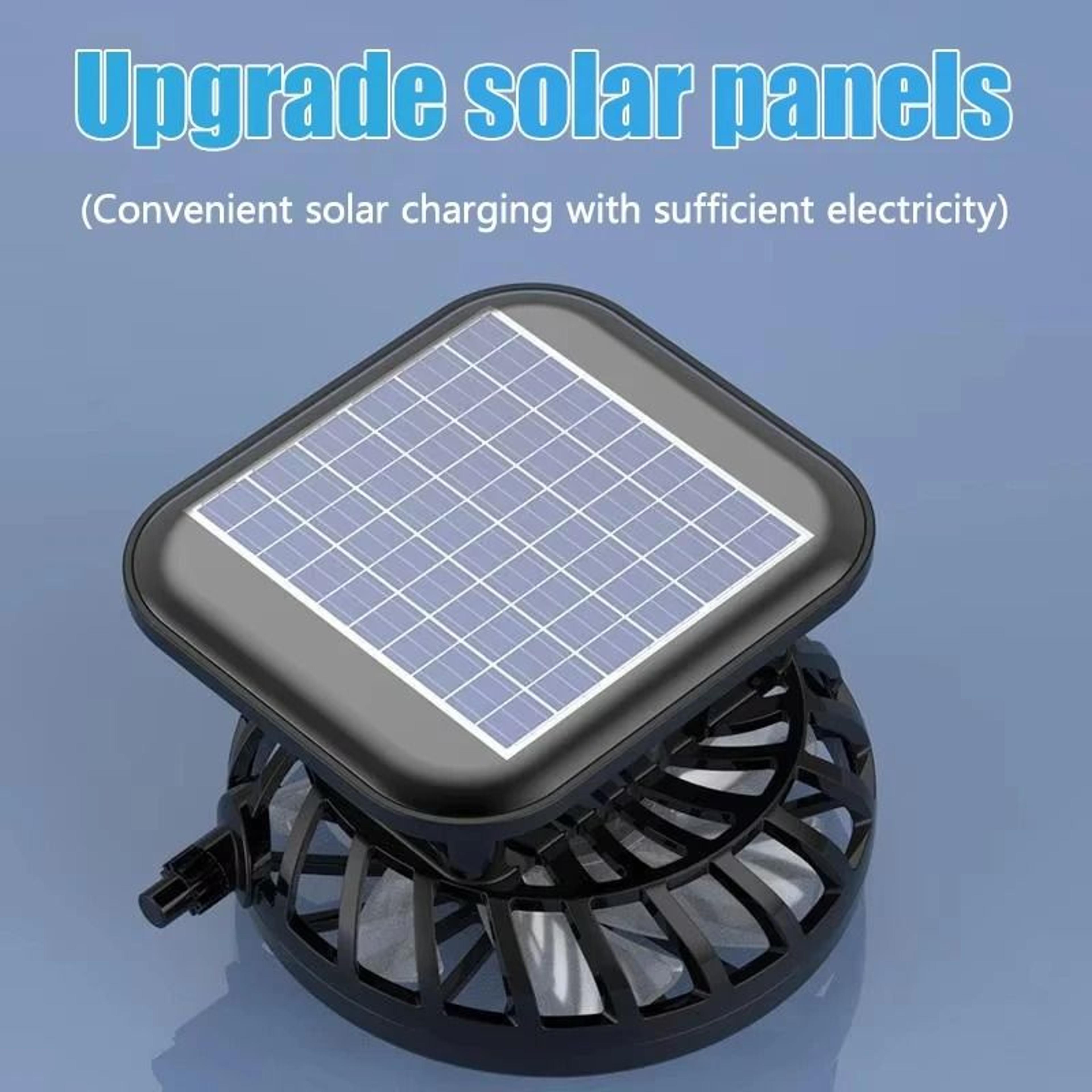 Solar Powered Cooling Fan Wide Brim Sun Hat 2