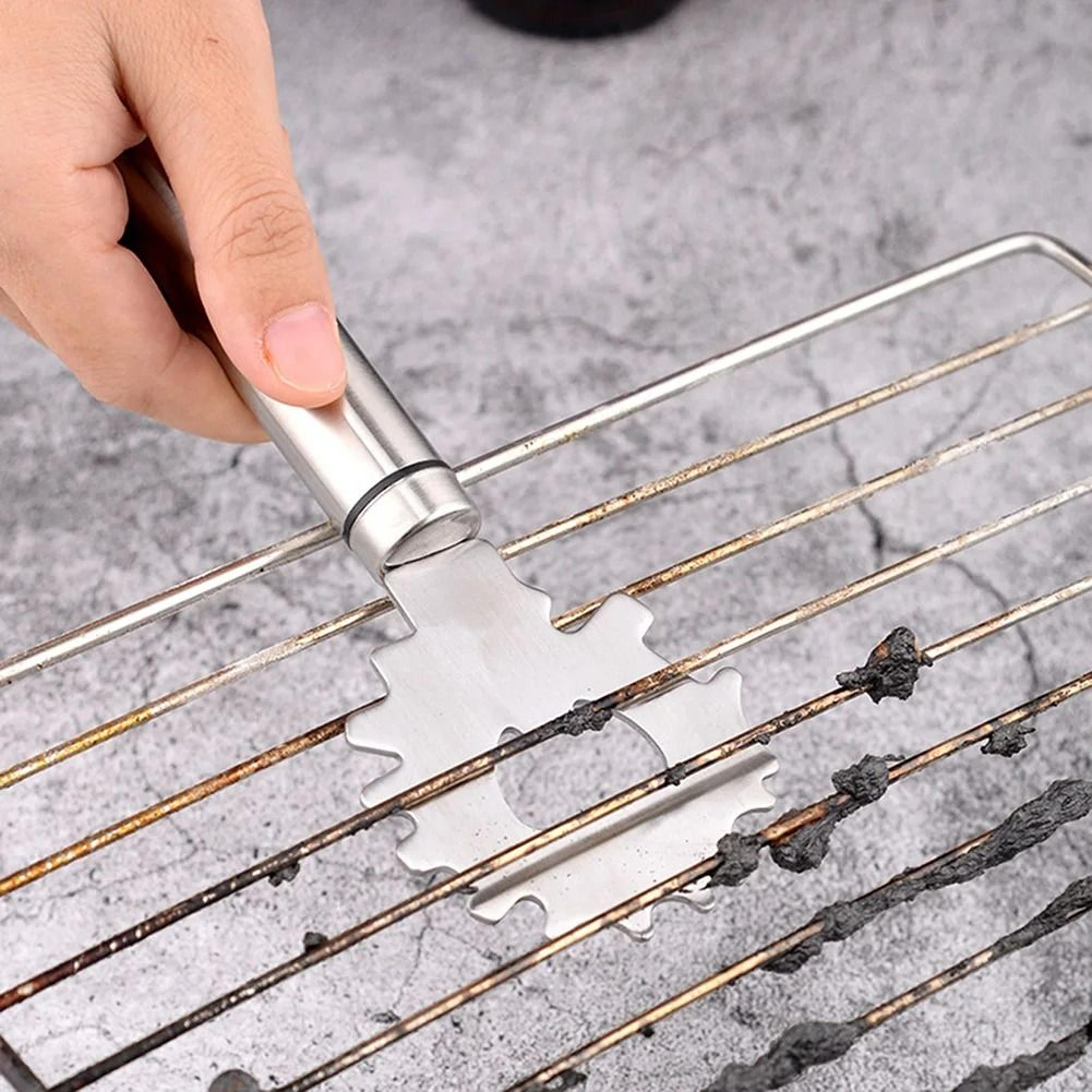 HeavyDuty Stainless Steel BBQ Grill Scraper  Bottle Opener 4