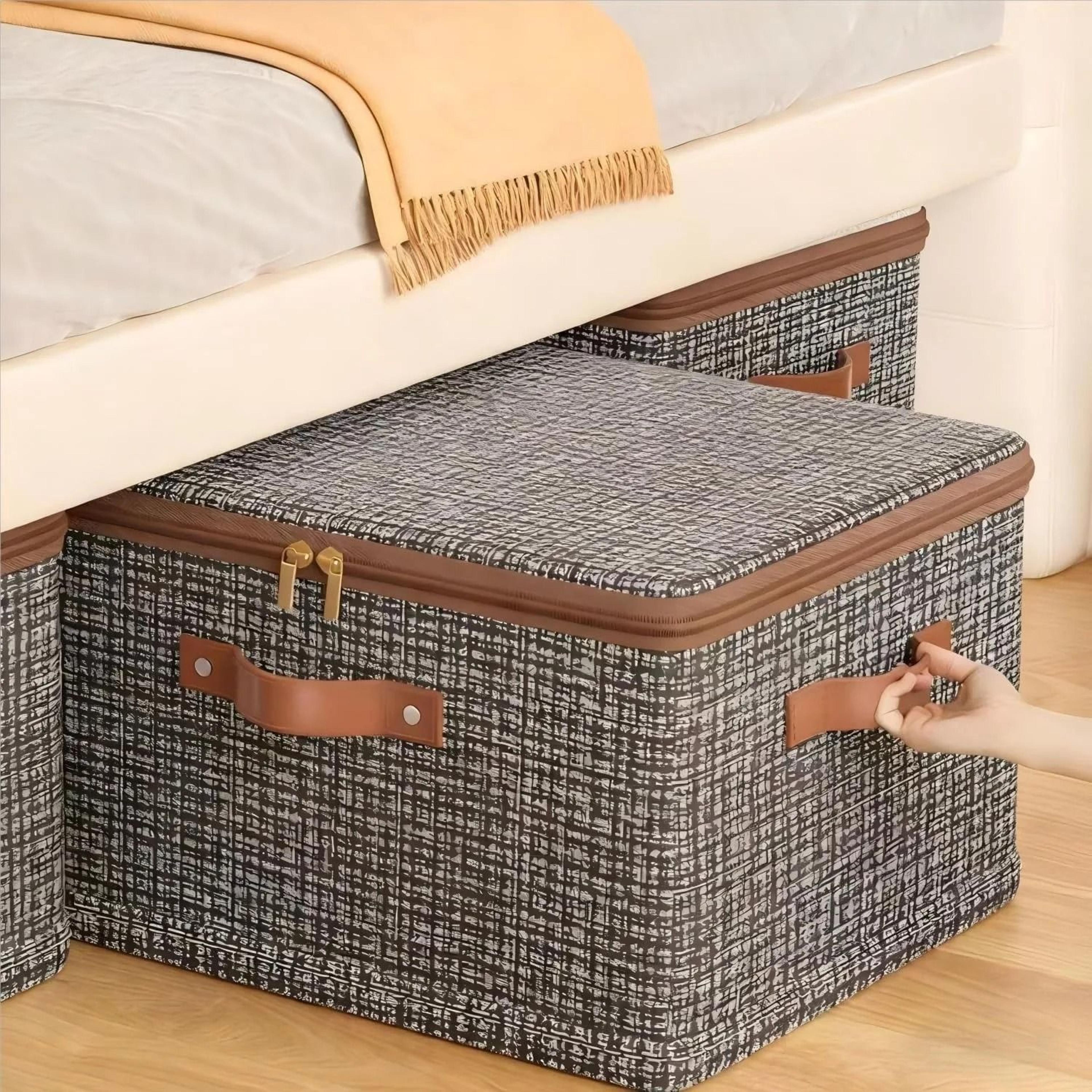 collapsible fabric wardrobe clothing & blanket storage bin