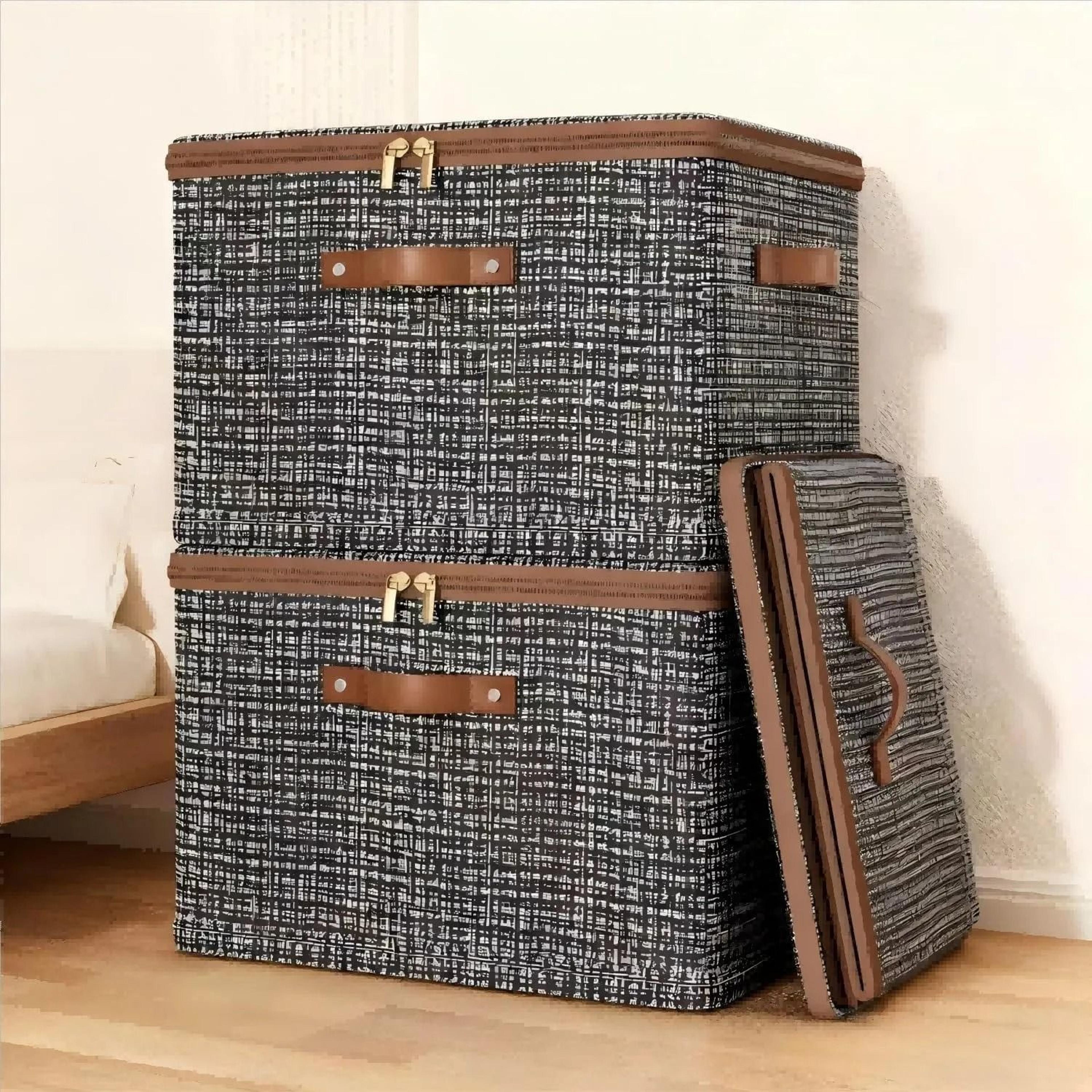 Collapsible Fabric Wardrobe Clothing  Blanket Storage Bin 5