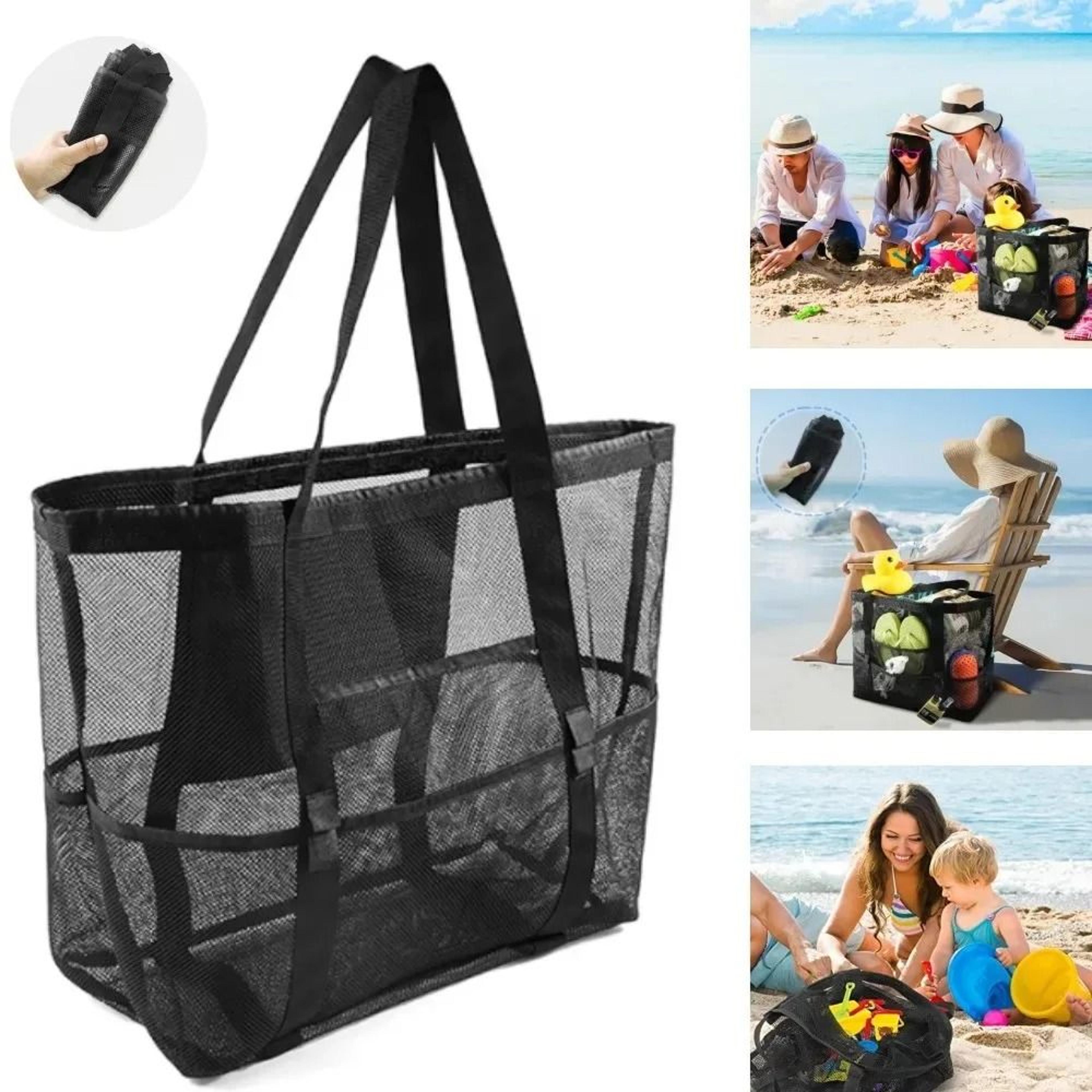 Extra Large Breathable Mesh Beach Toy Tote  Travel Shoulder Bag 1