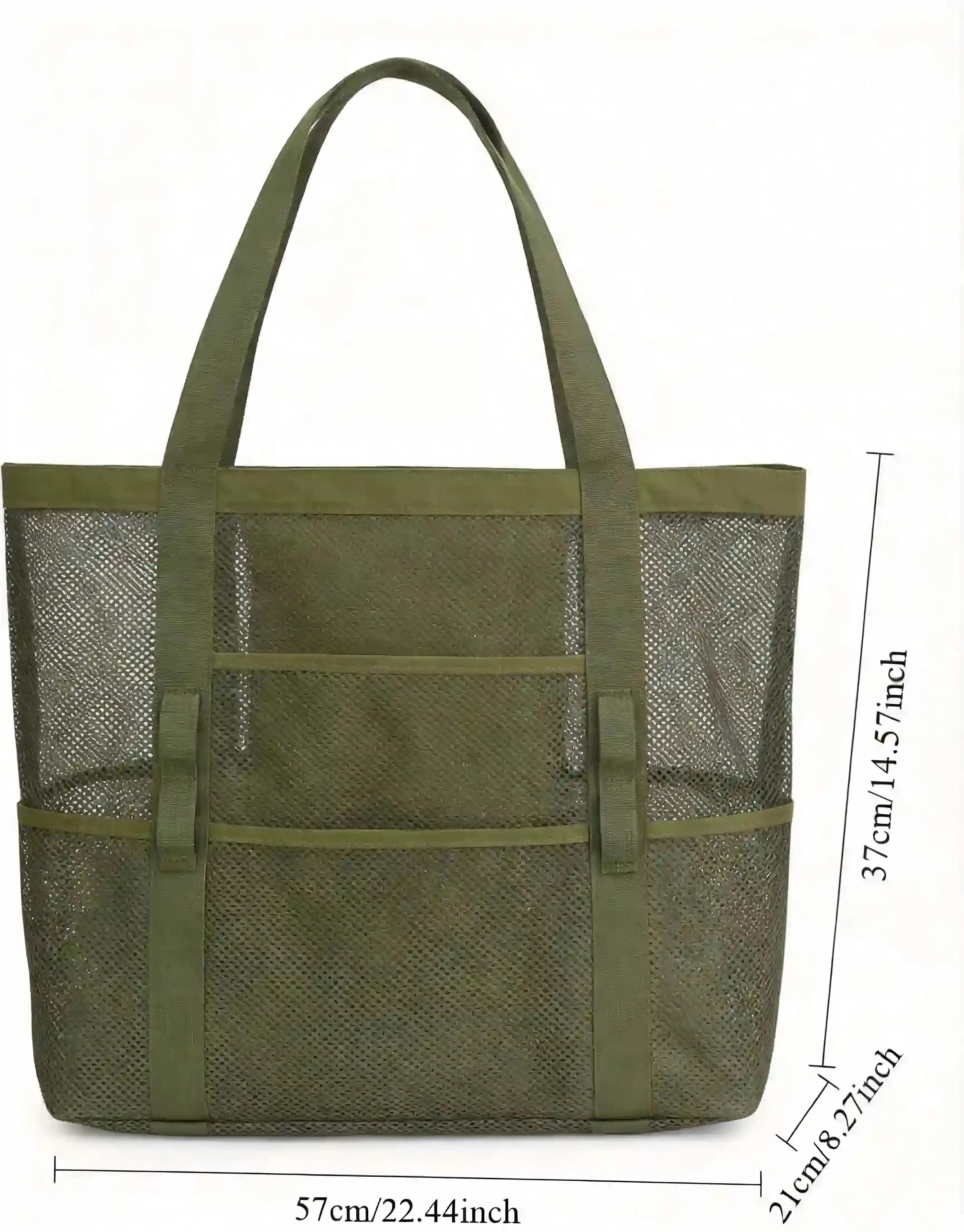 Extra Large Breathable Mesh Beach Toy Tote  Travel Shoulder Bag 6