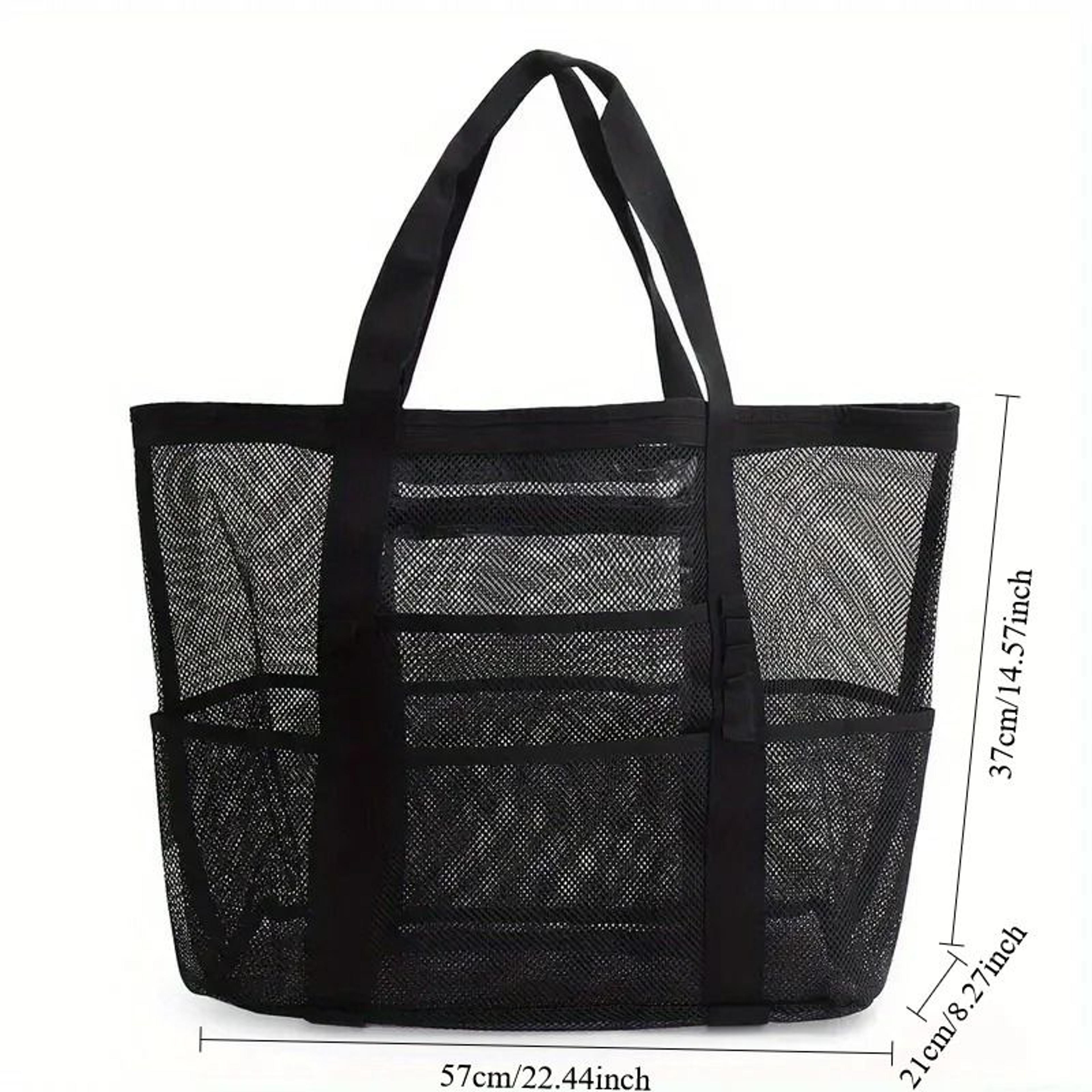 Extra Large Breathable Mesh Beach Toy Tote  Travel Shoulder Bag 7