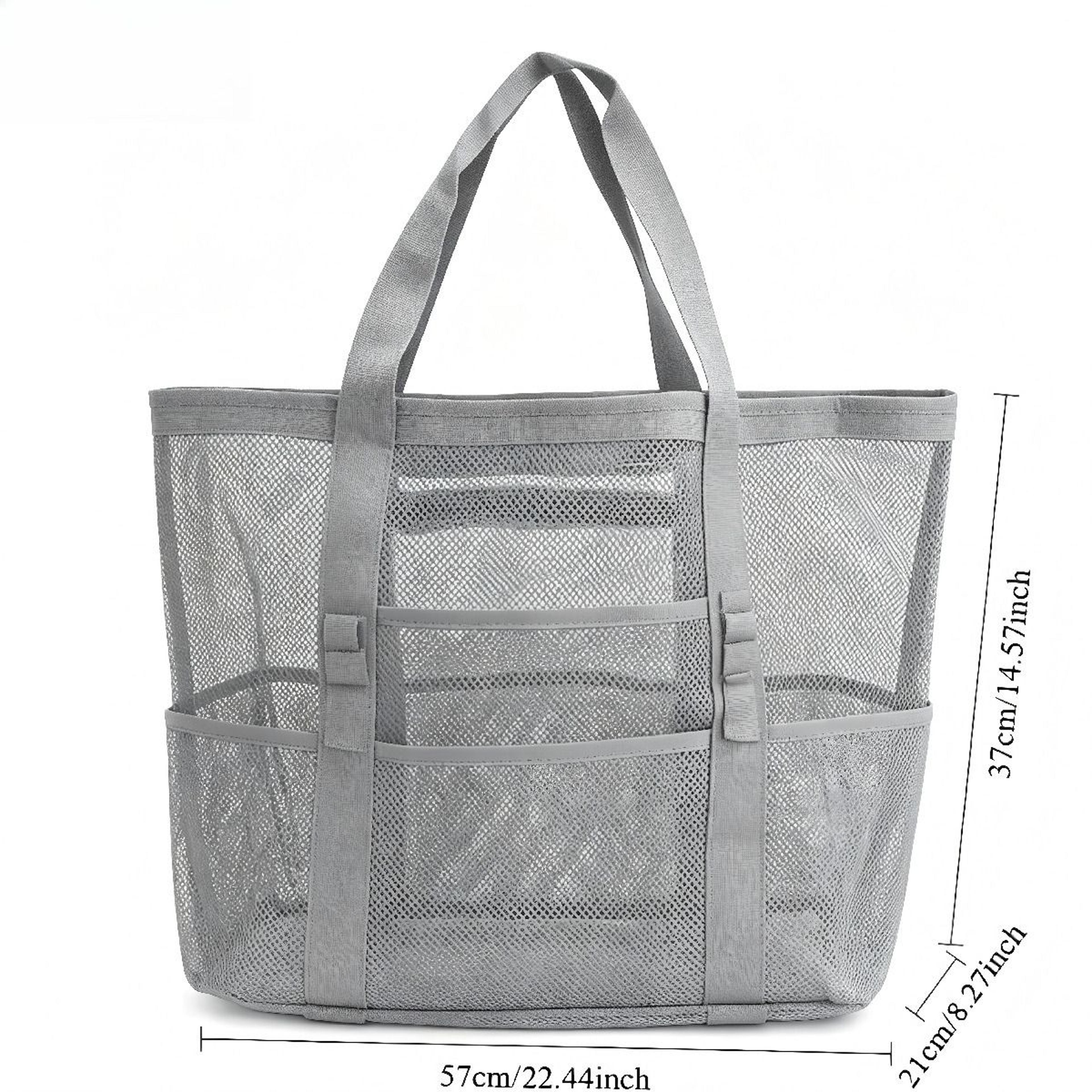 Extra Large Breathable Mesh Beach Toy Tote  Travel Shoulder Bag 8