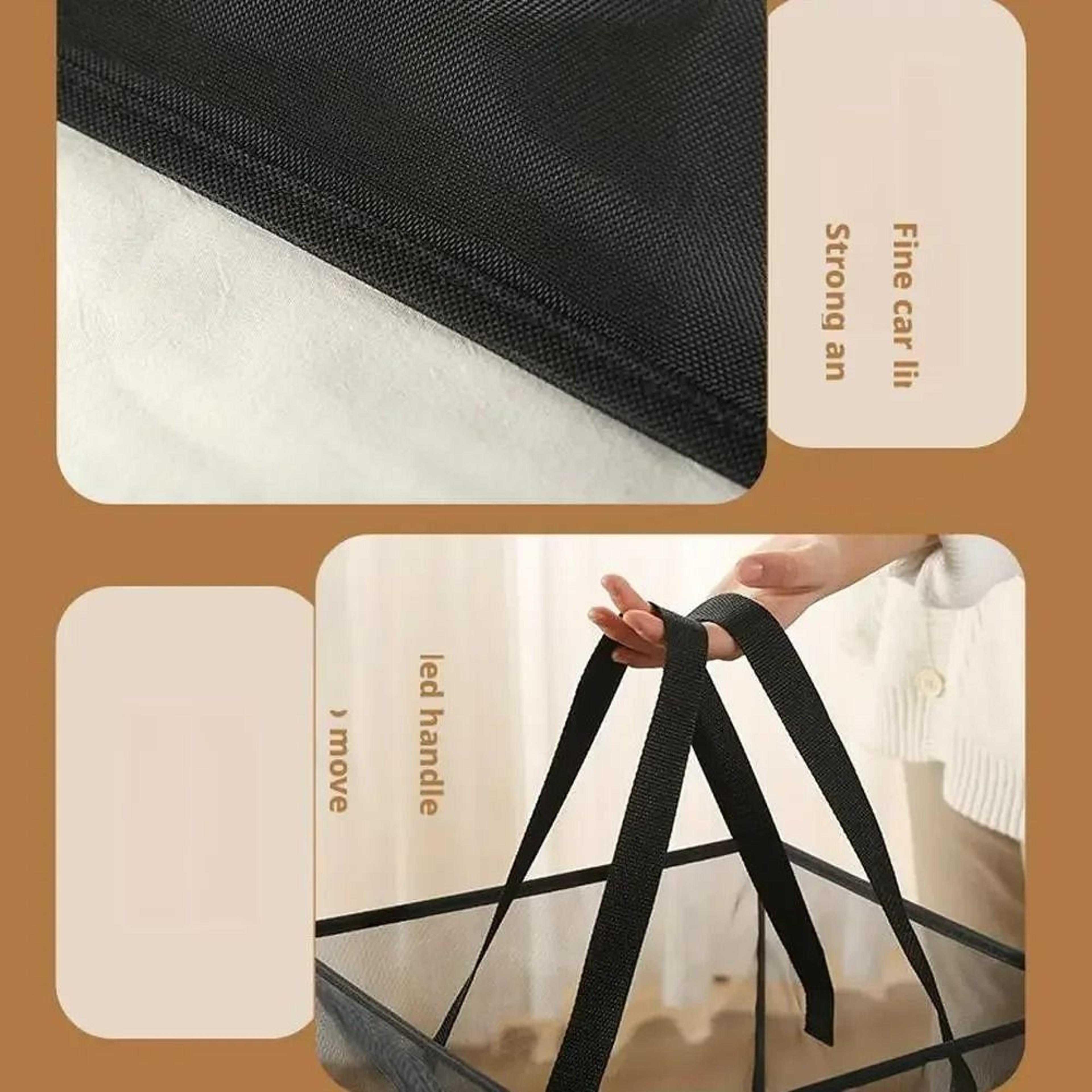 Square Foldable Breathable Mesh Laundry Hamper  Clothes Storage Basket 6