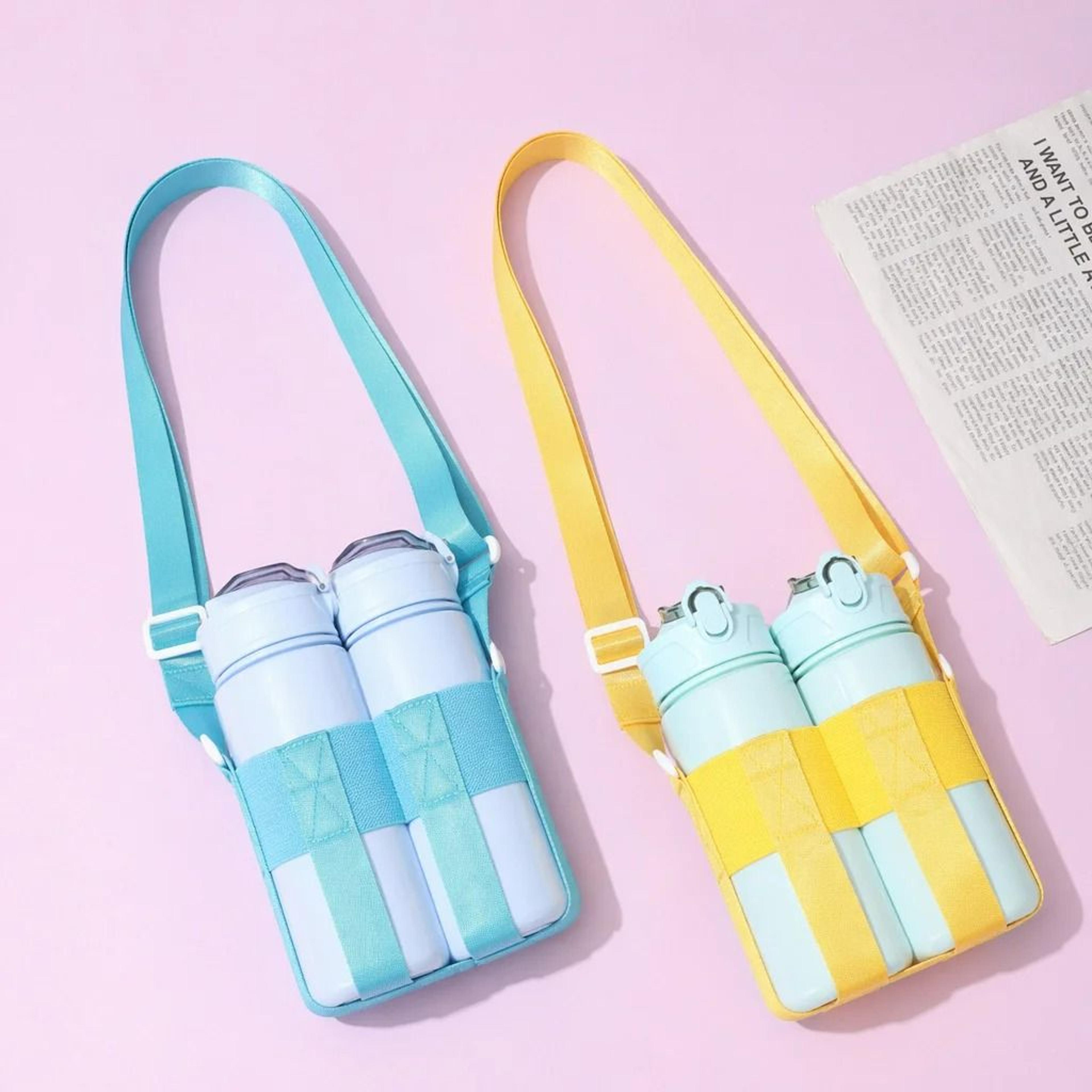 Crossbody Sling Water Bottle Carrier Bag With Adjustable Shoulder Strap 1
