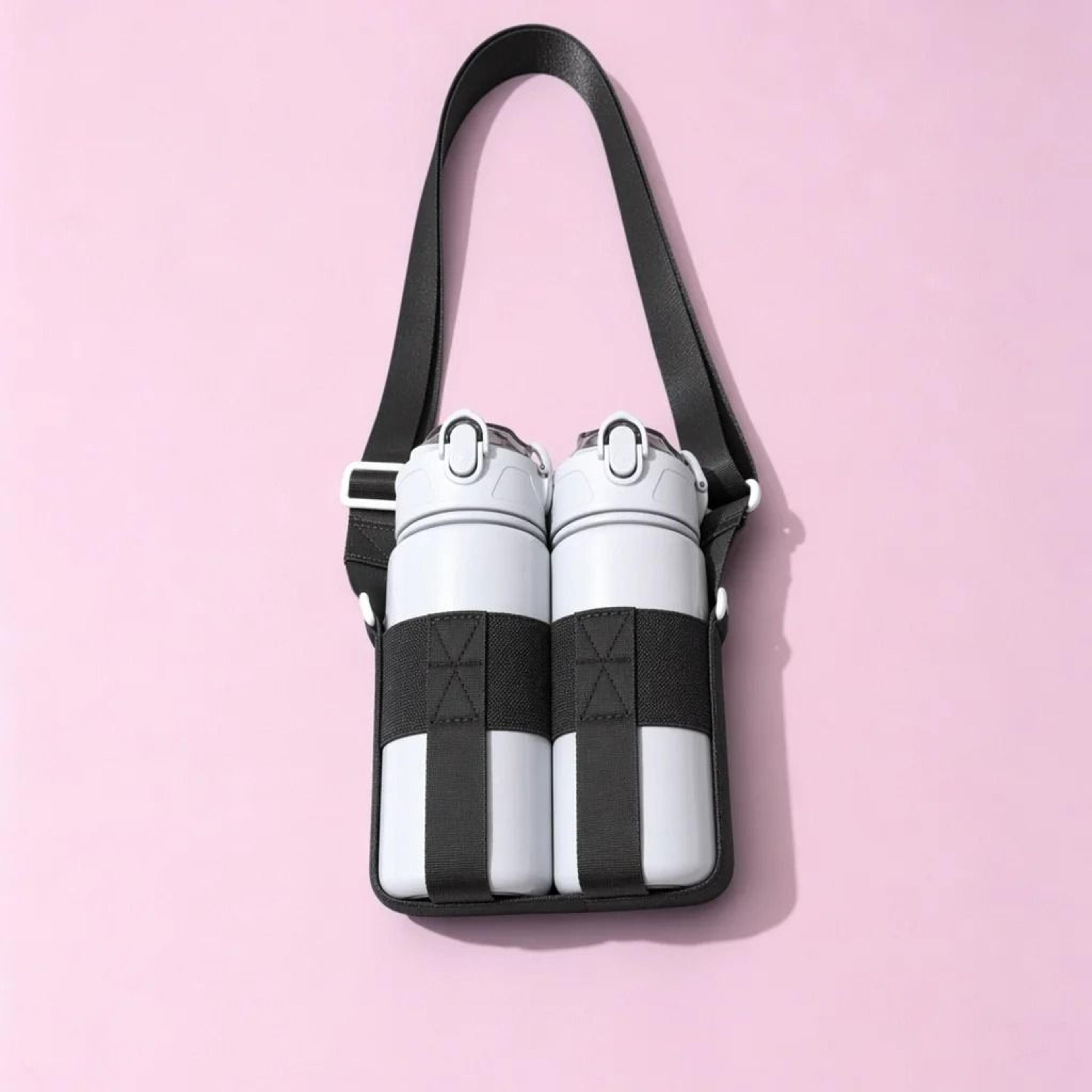Crossbody Sling Water Bottle Carrier Bag With Adjustable Shoulder Strap 13