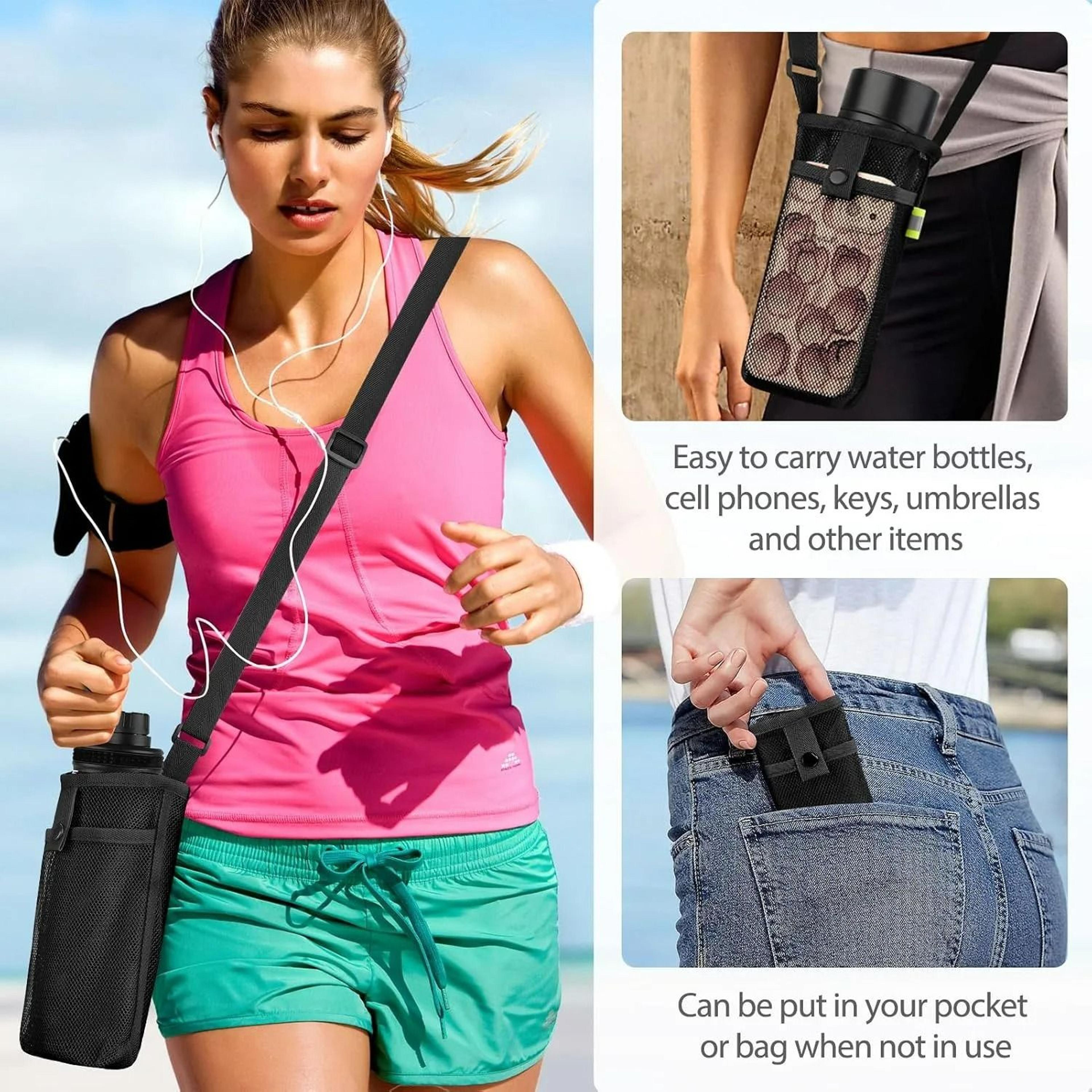 Crossbody Sling Water Bottle Carrier Bag With Adjustable Shoulder Strap 4
