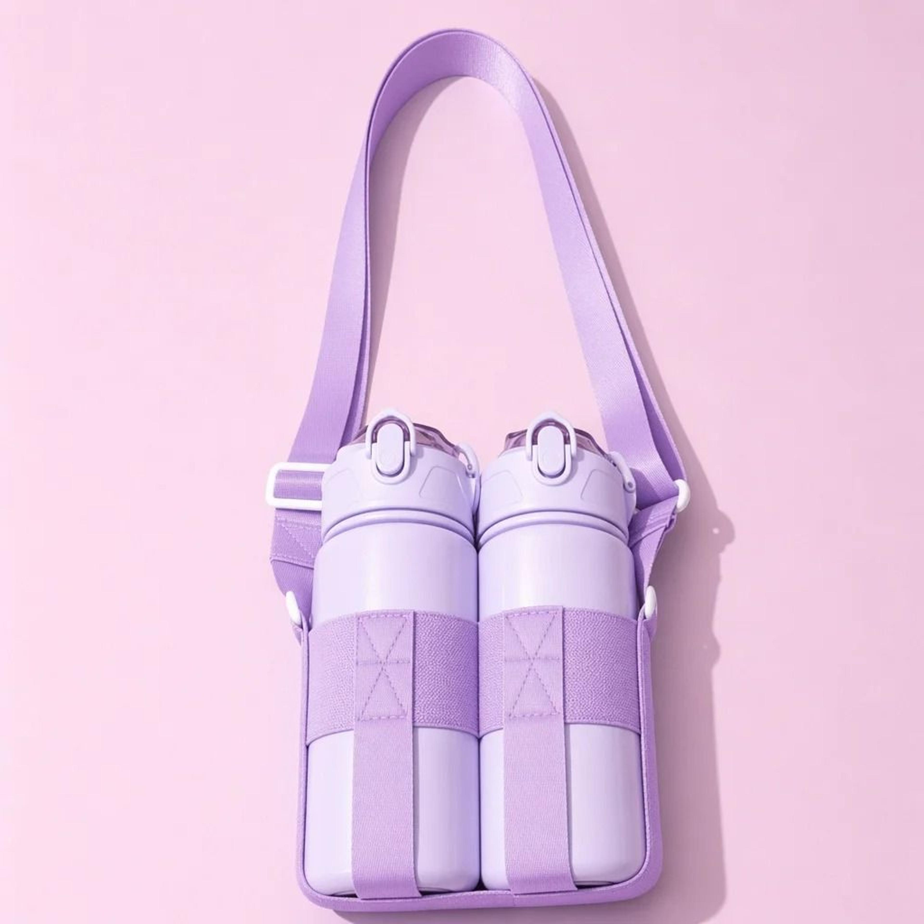 Crossbody Sling Water Bottle Carrier Bag With Adjustable Shoulder Strap 10