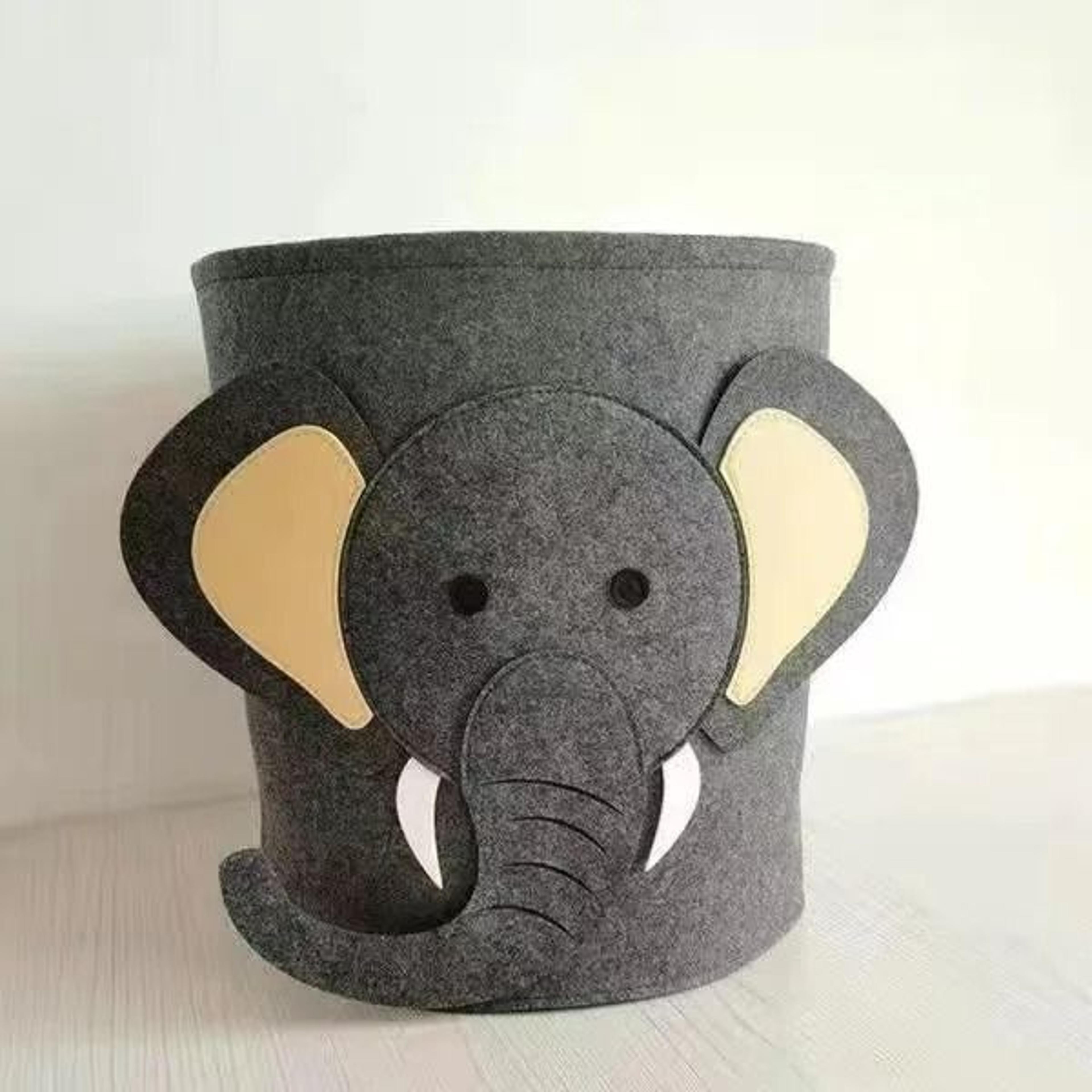 Cute Cartoon Felt Baby Storage Basket Animal Laundry Hamper Toy Organizer 6