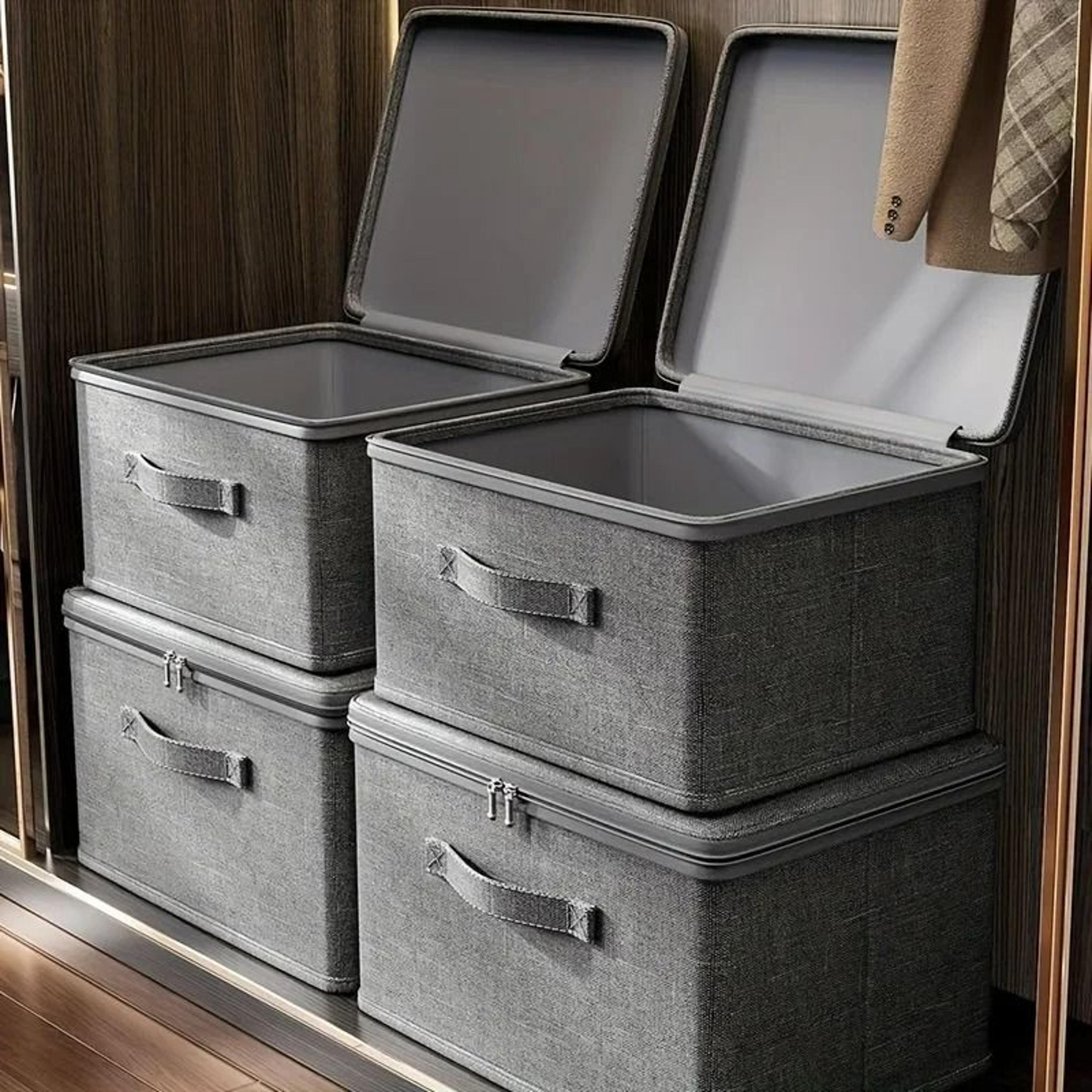Stackable Waterproof Storage Box With Lid Multipurpose Household Organizer Container 2