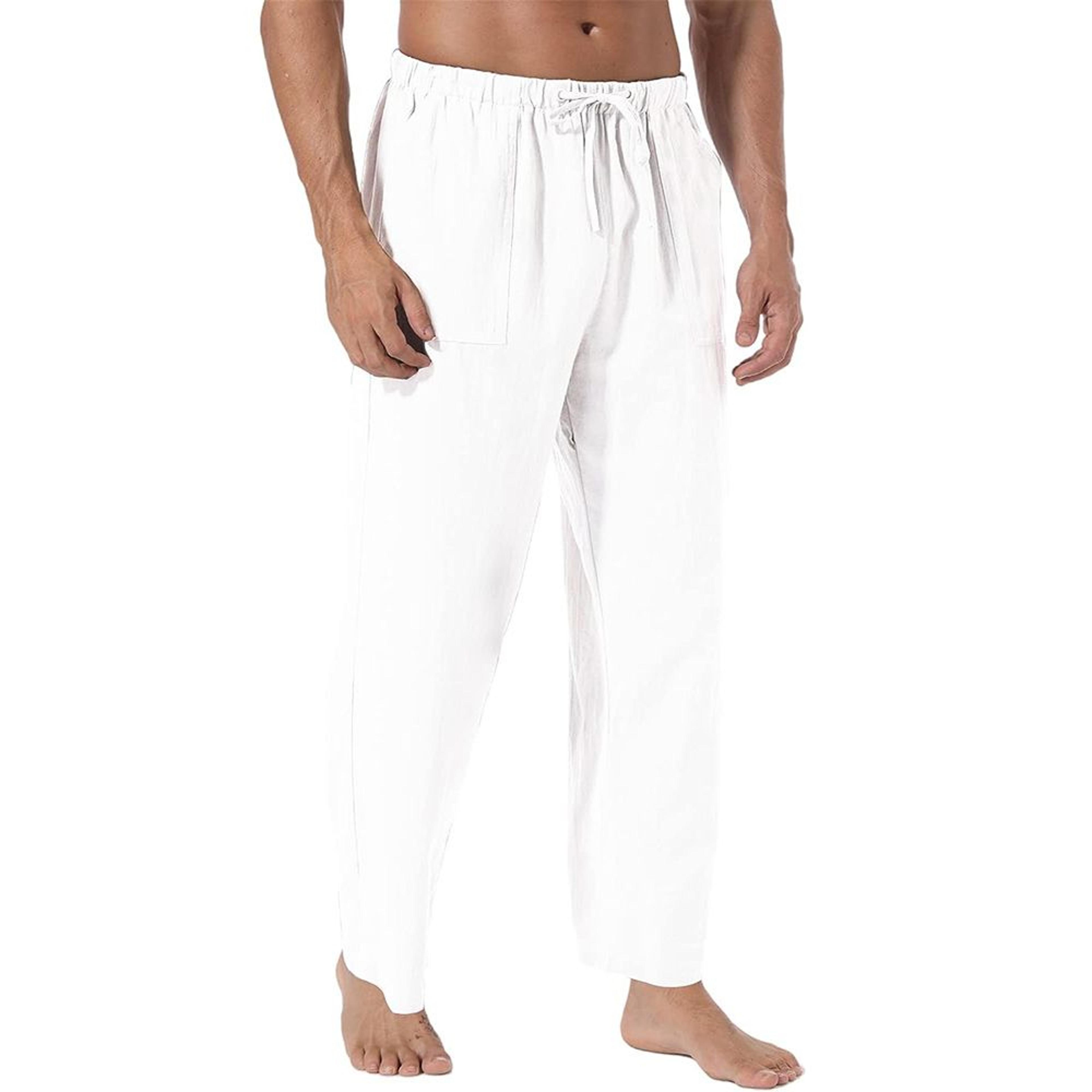 airweave mens cotton linen pants summer lightweight breathable trousers