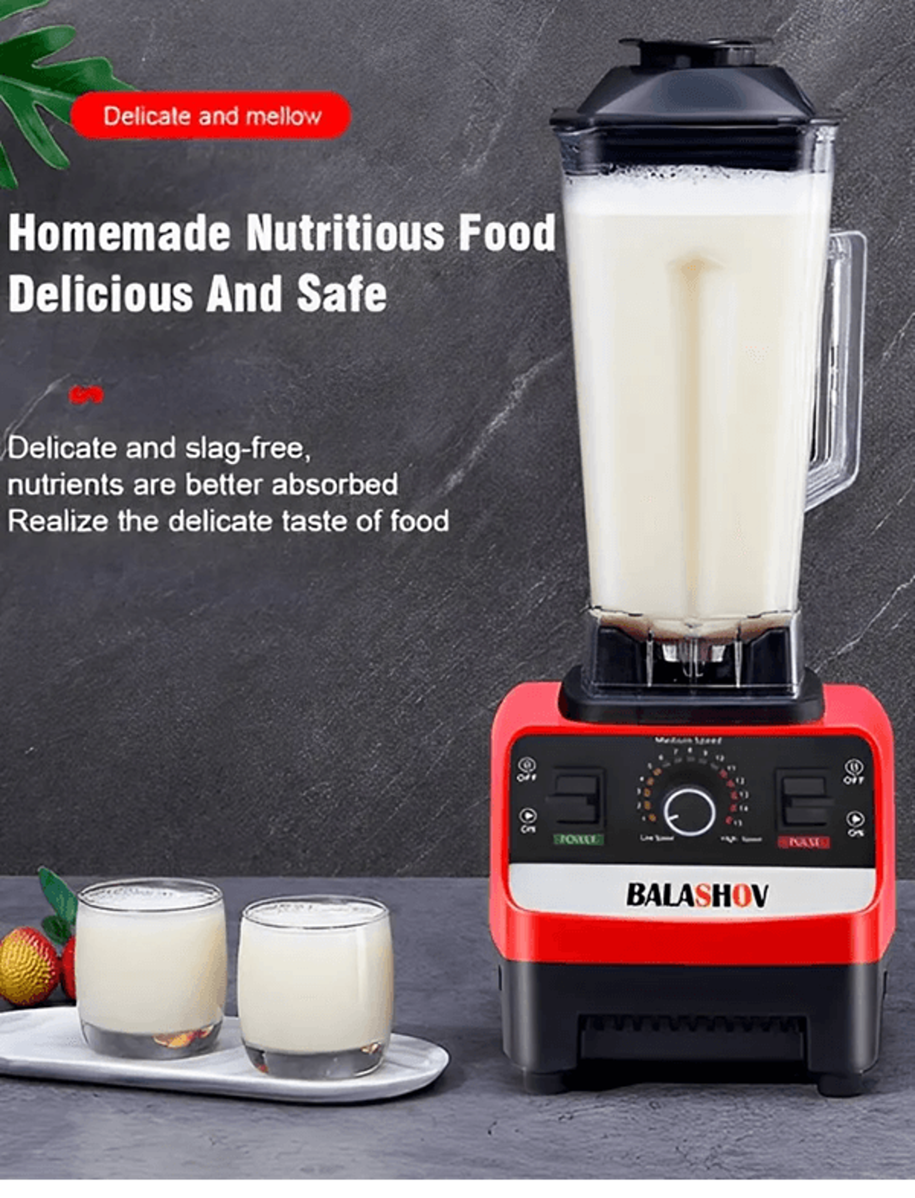 2000w heavy duty commercial blender stationary mixer food processor ice smoothies for kitchen high power juicer blender