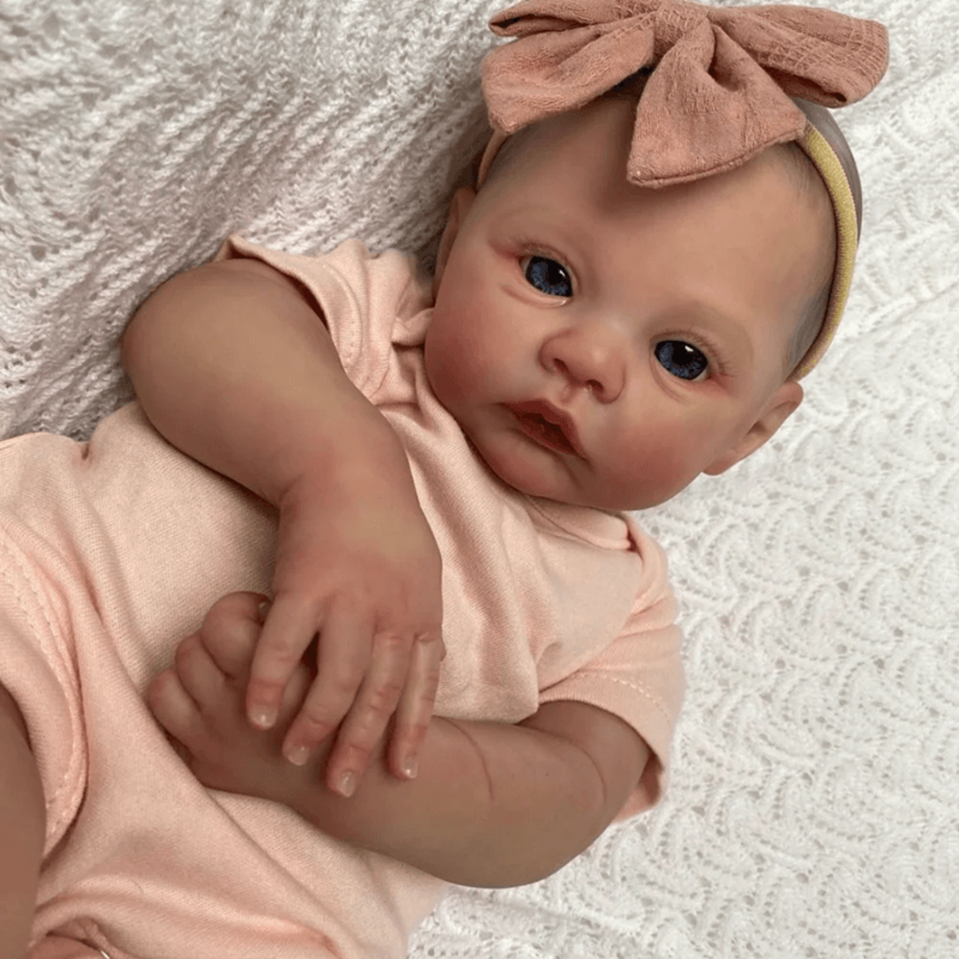 realistic reborn baby doll 18 inch with soft body and handmade 3d skin details