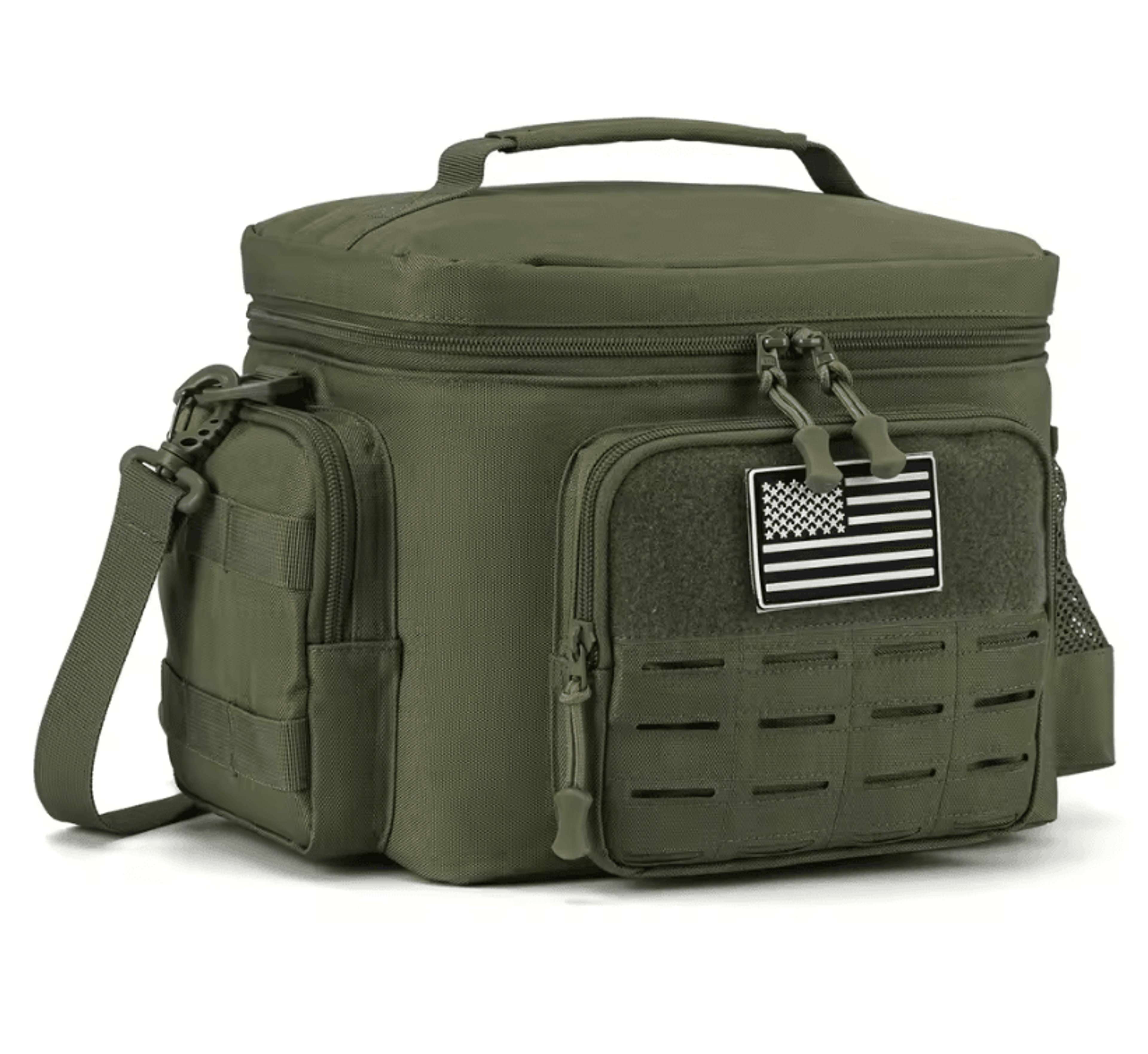 heavy duty tactical lunch bag with insulated leakproof lining for outdoor work and camping
