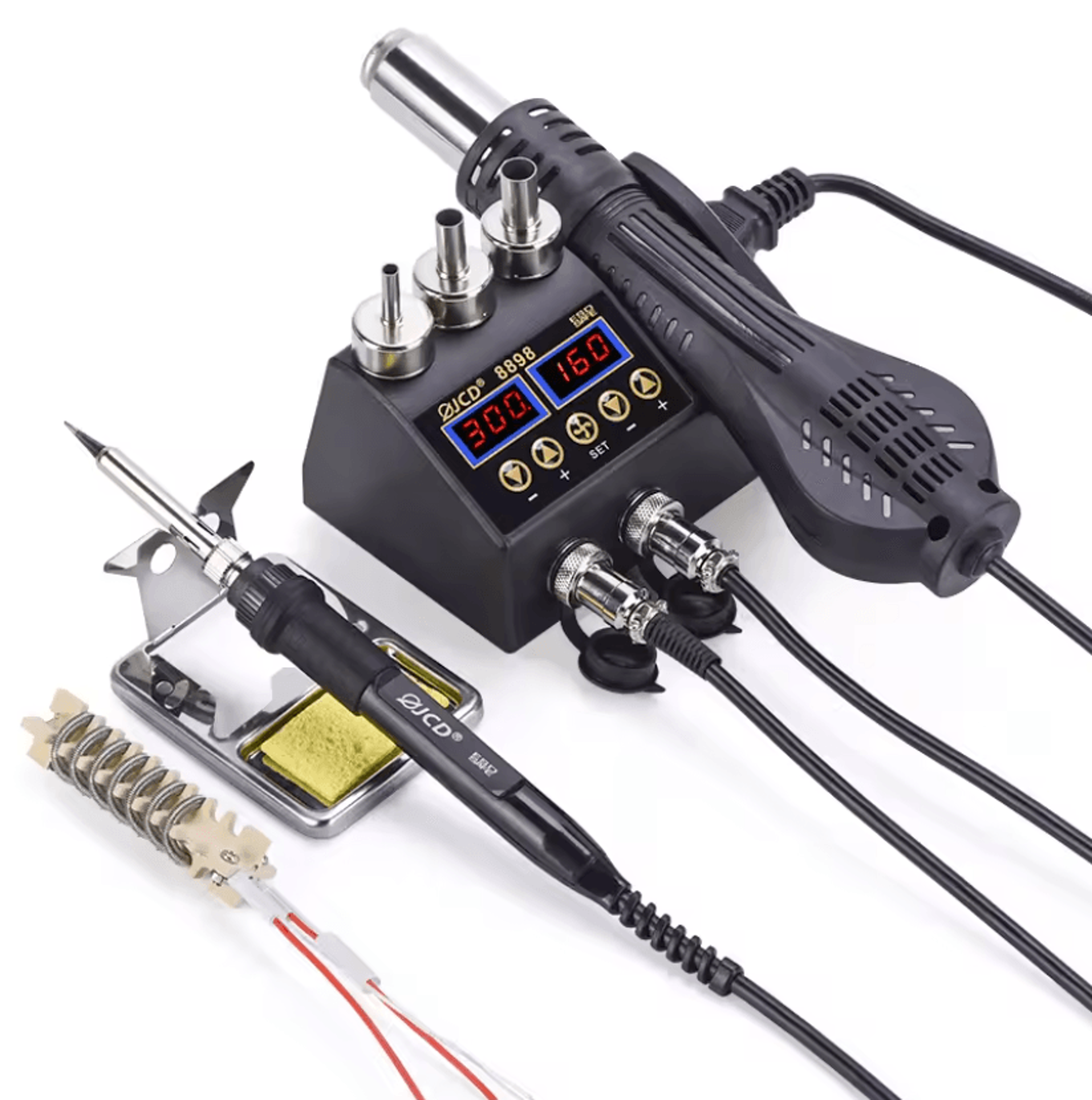 2 In 1 Soldering Rework Station 750W With LCD Display For PCB BGA SMD IC Repair 4