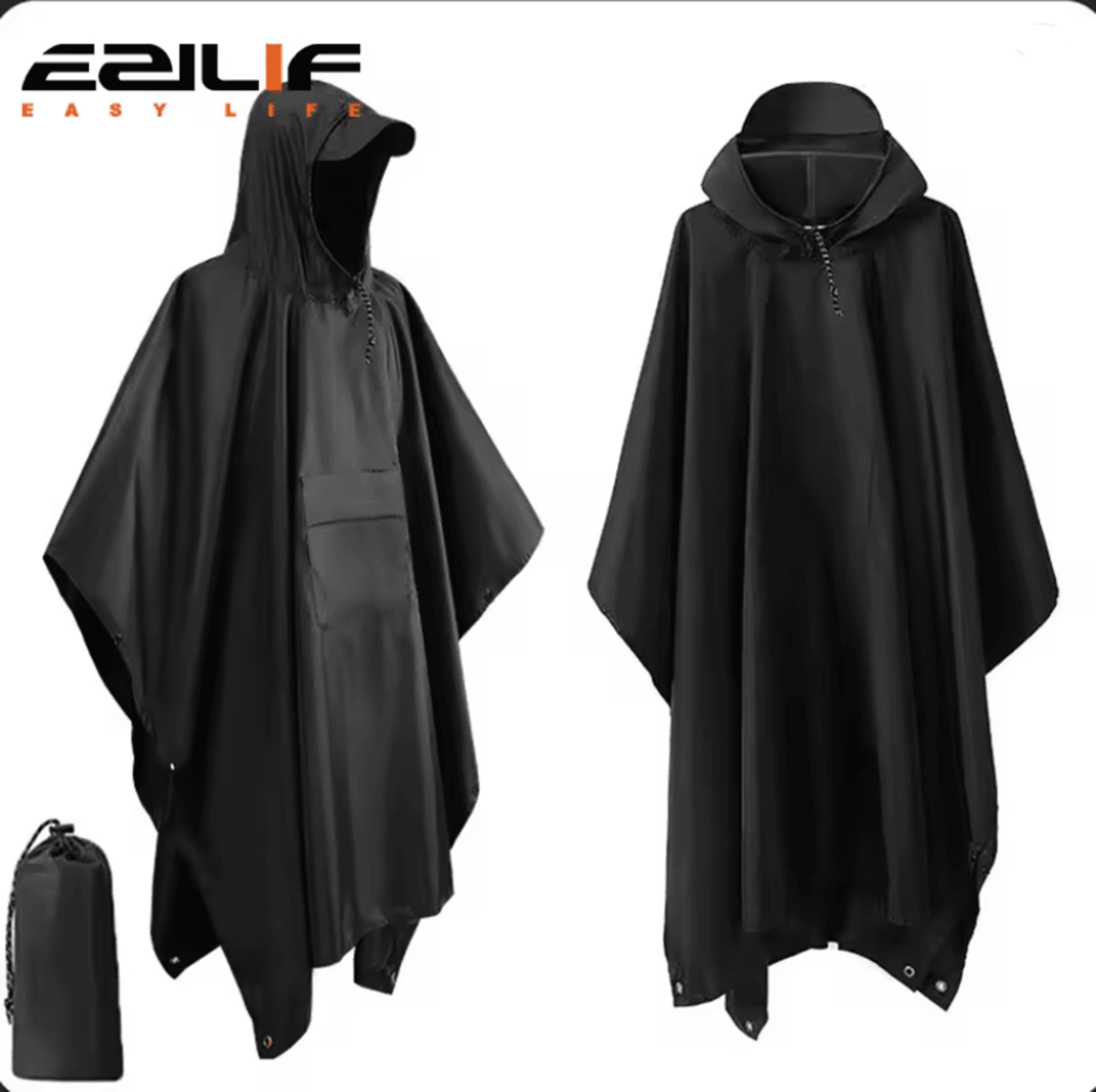 outdoor waterproof 3 in 1 military raincoat poncho