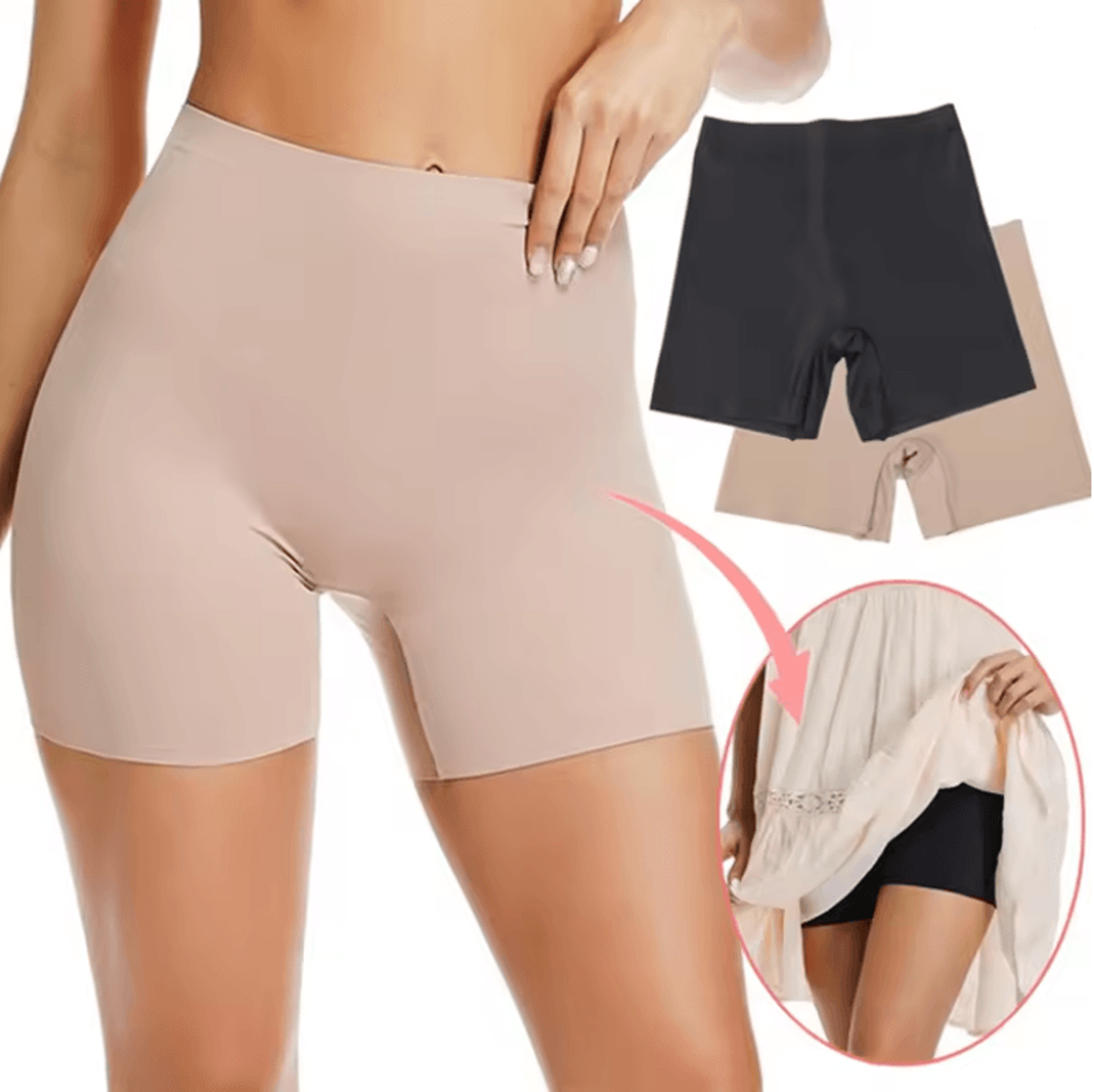 high waist thigh slimming tummy control seamless body shaper shorts for women