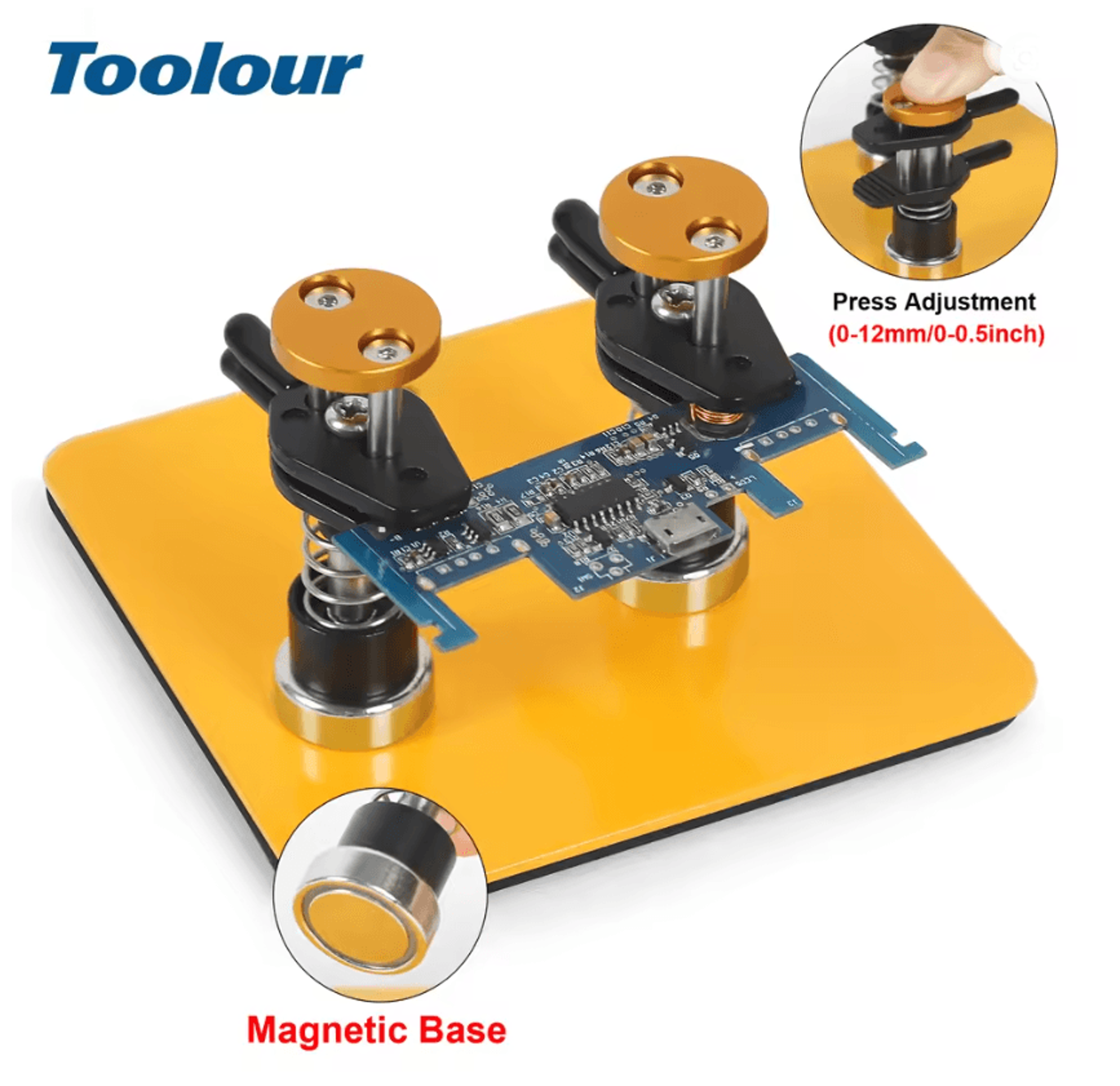 prosolder magnetic helping hands soldering tool with pcb clip and wire holder