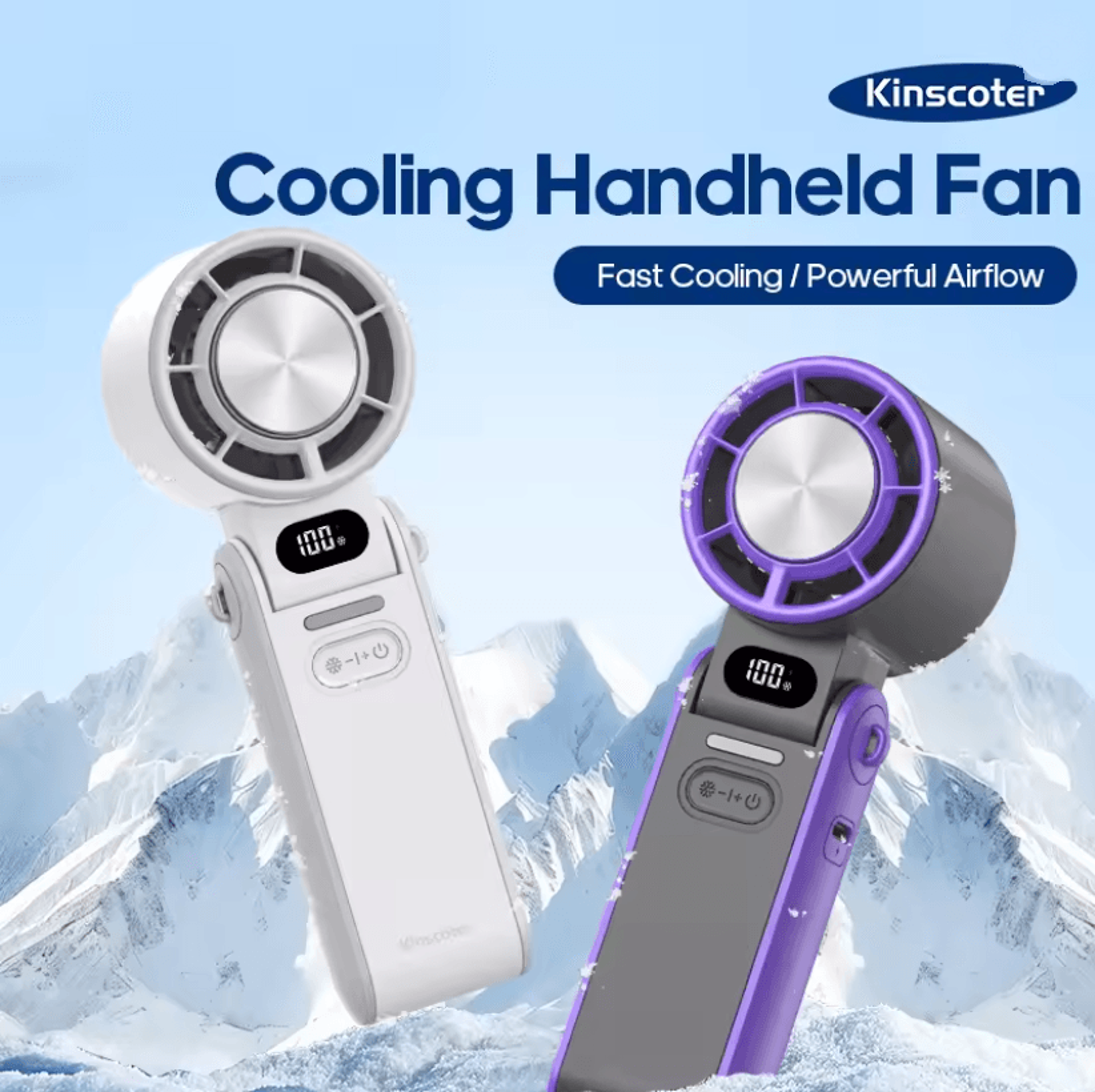 portable handheld fan rechargeable foldable mini turbo cooling fan