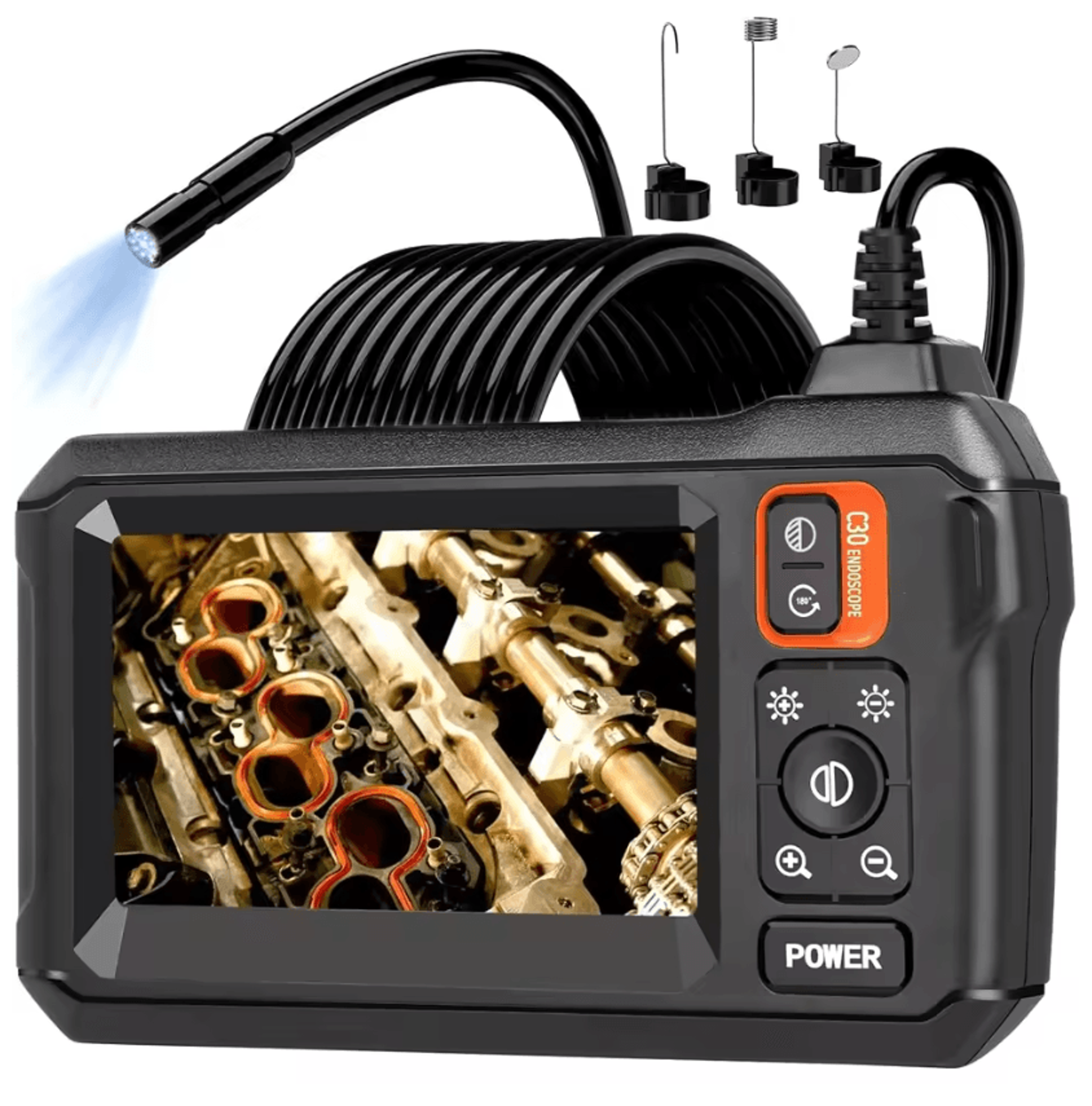 industrial endoscope with 4.3 inch screen waterproof hd inspection camera