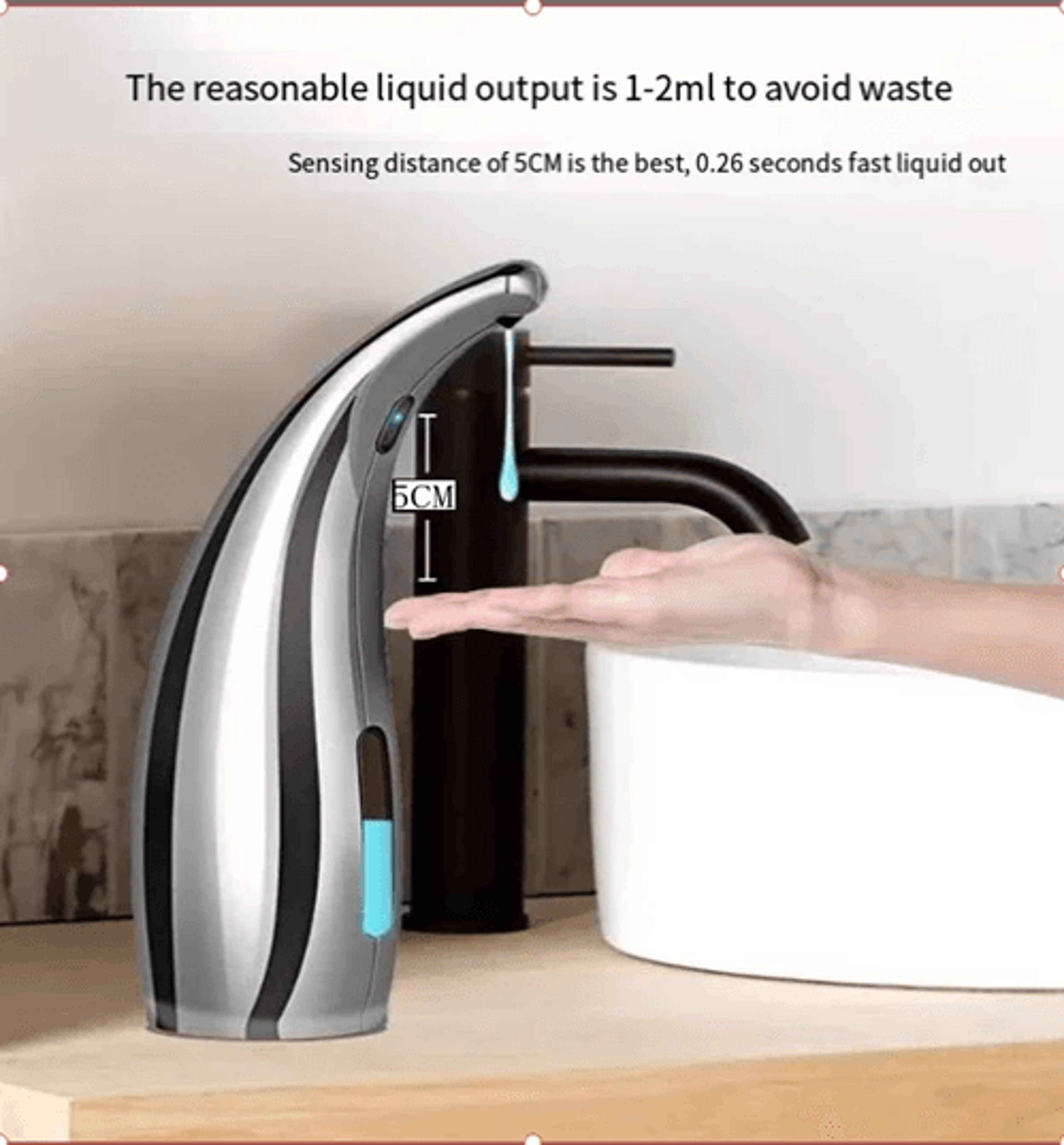 automatic soap dispenser touchless sensor hand wash dispenser 300ml