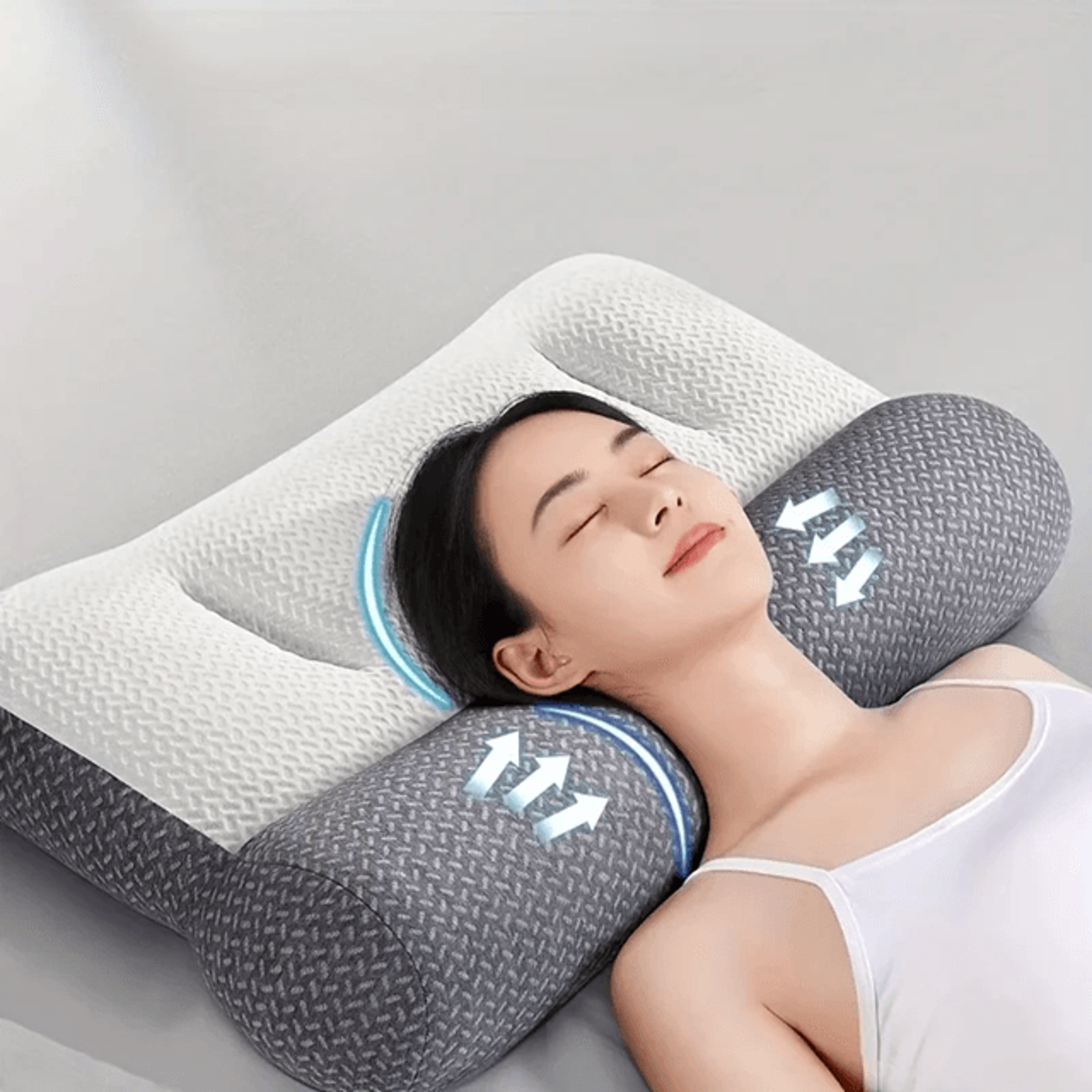Breathable Knitted Neck Support Pillow For All Season Comfort And Better Sleep 1