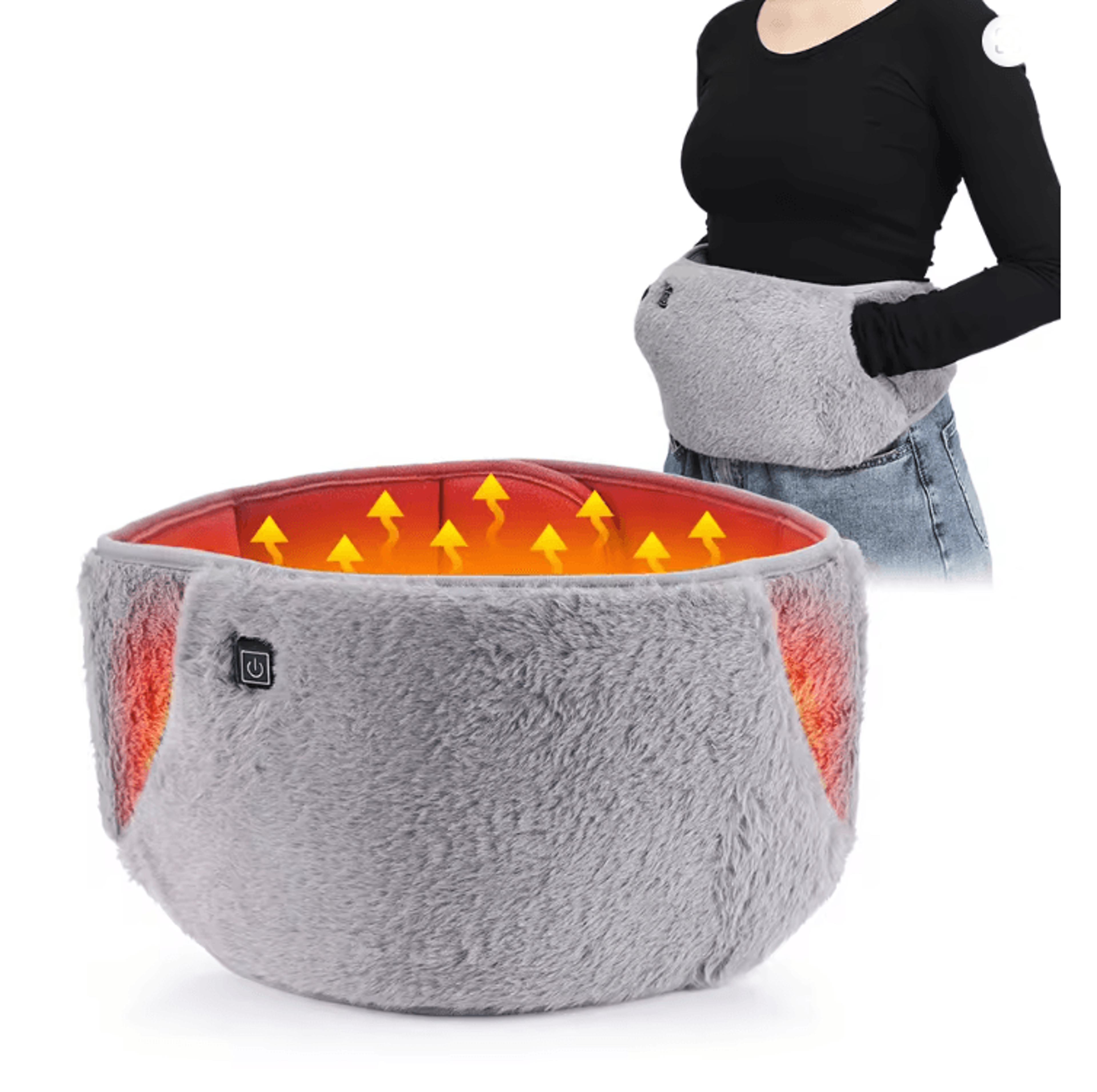 thermaease electric heating pad belt with usb recharge and graphene warmth