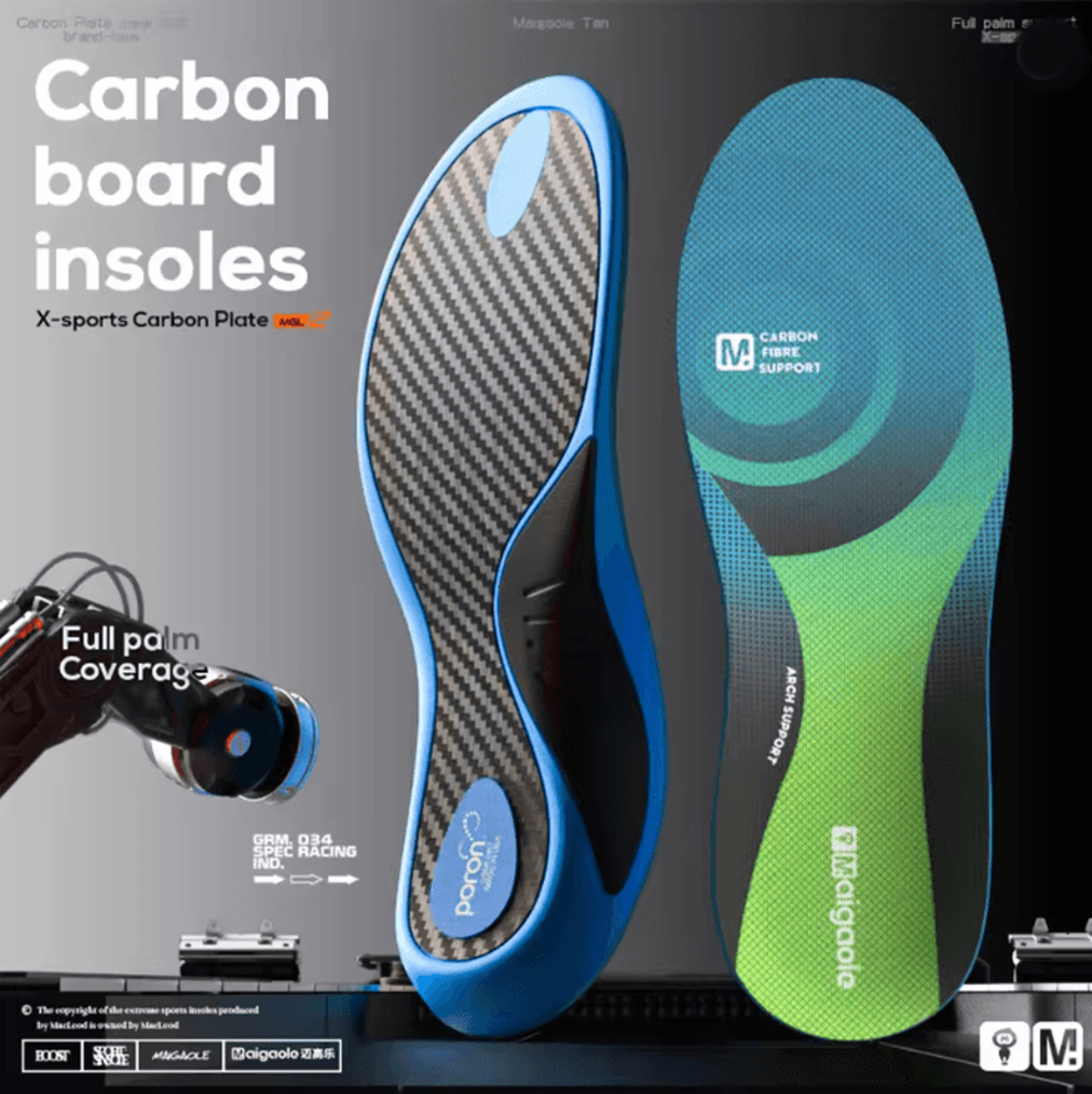 Mcgola Carbon Fiber Basketball Insoles With Arch Support And High Rebound 3