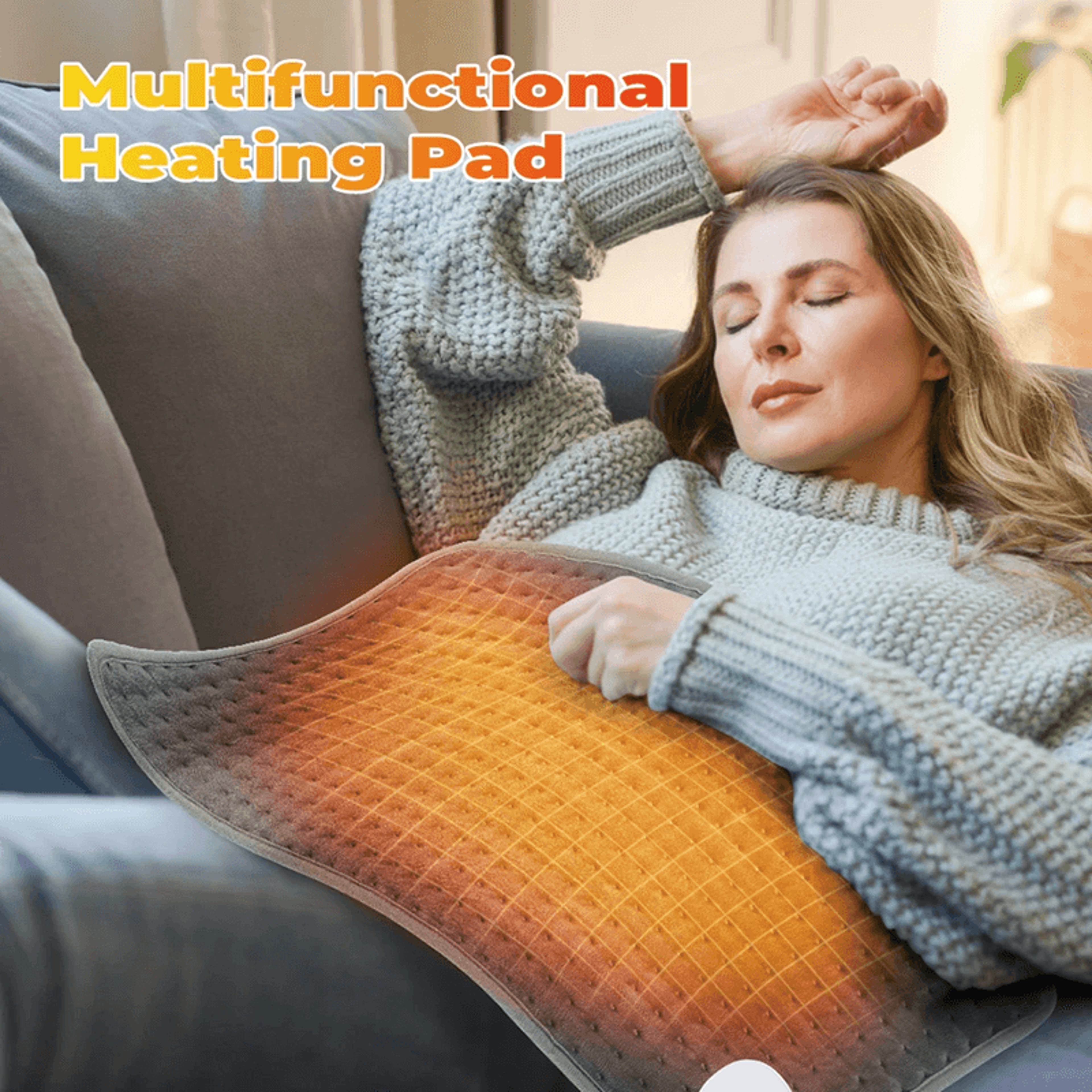 electric heating pad for back pain and menstrual cramps with adjustable thermostat