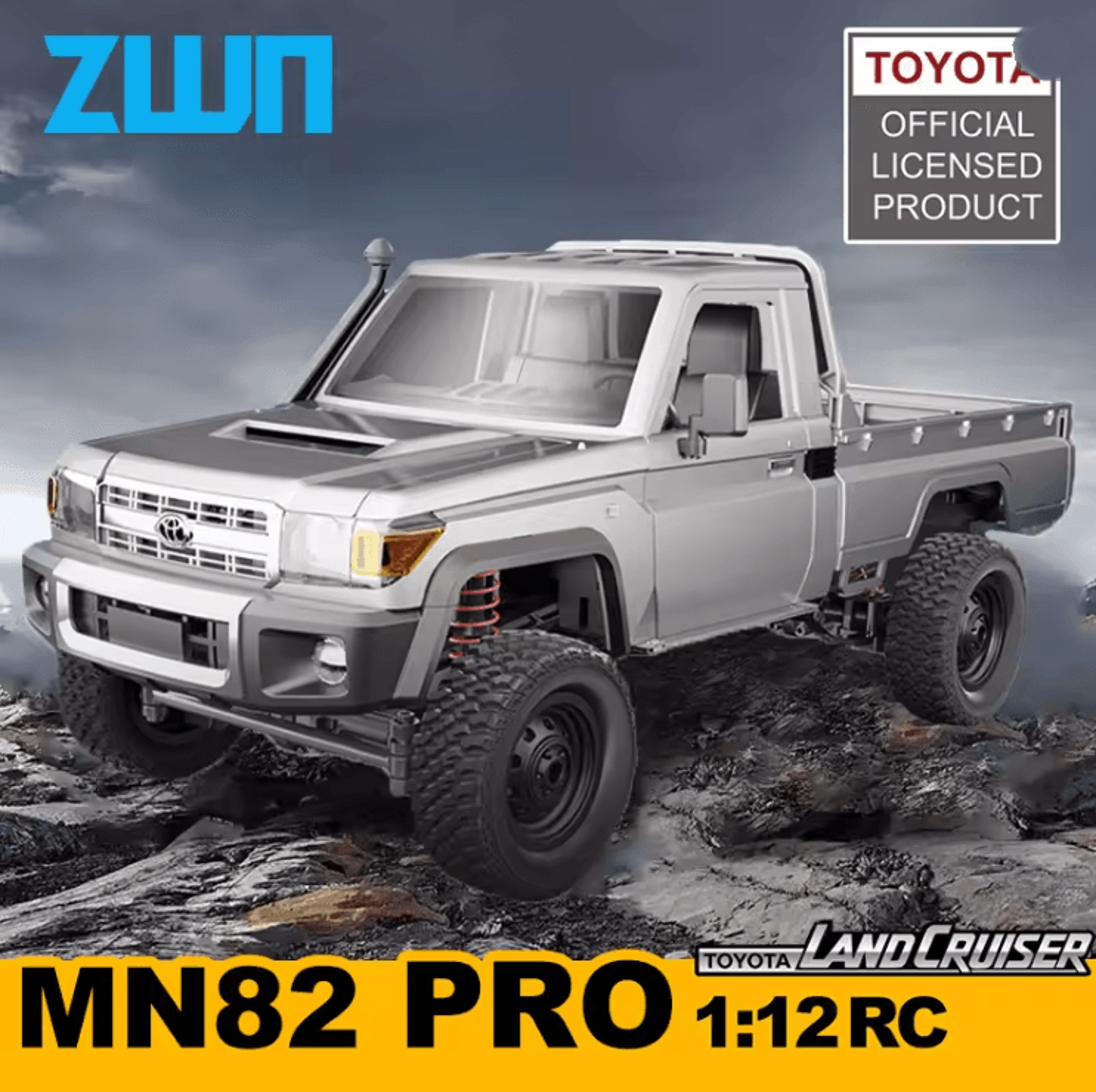 1 to 12 scale rc off road truck with 4wd and controllable headlights
