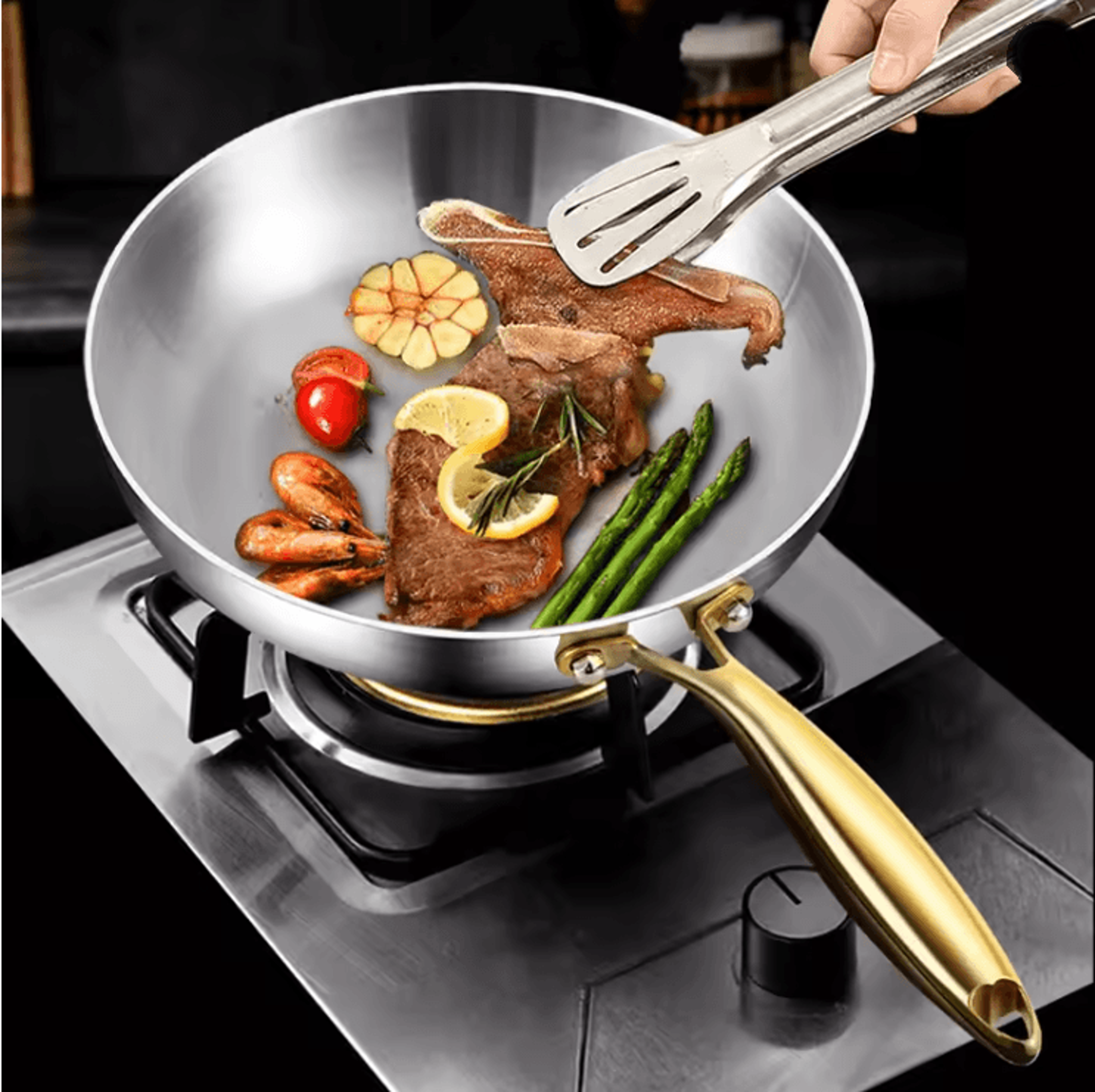 ChefSteel 316 Stainless Steel Nonstick Frying Pan 1